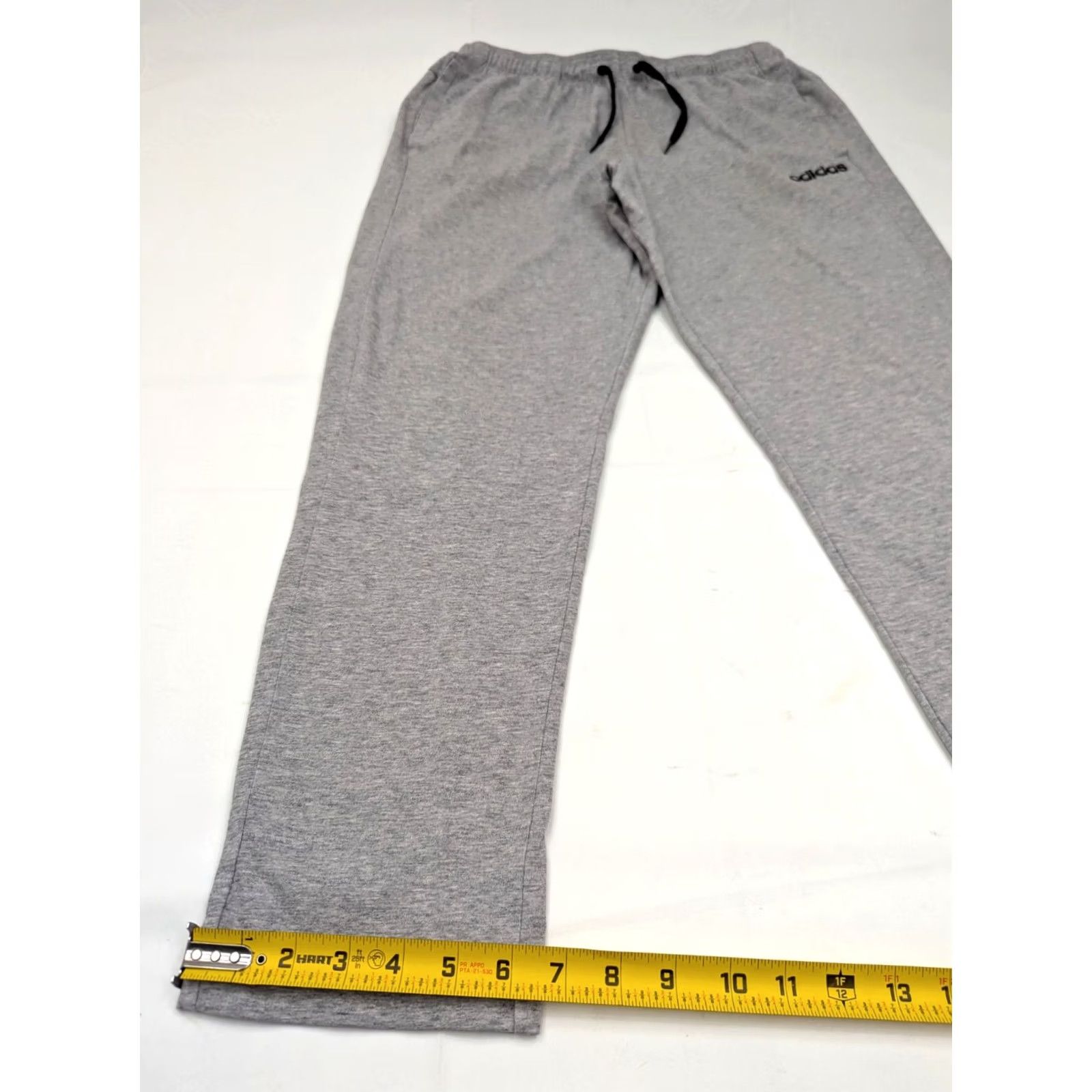 Adidas Adidas Sweat Pants Men L (30x29) Gray Athletic Tapered Lightweight Elastic Waist Size US 33 - 2 Thumbnail