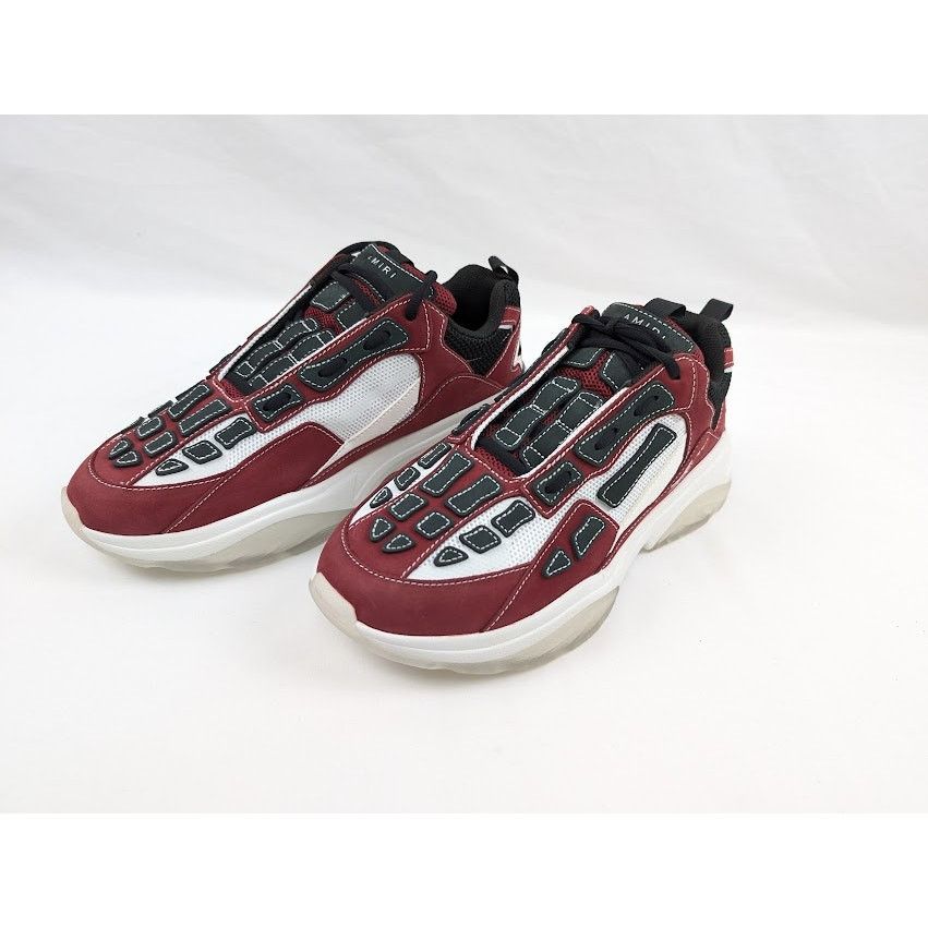 Amiri o1rshd1 Q:2 / Bone Runner Low-Top Sneakers in Deep Red Size US 10 / EU 43 - 3 Thumbnail