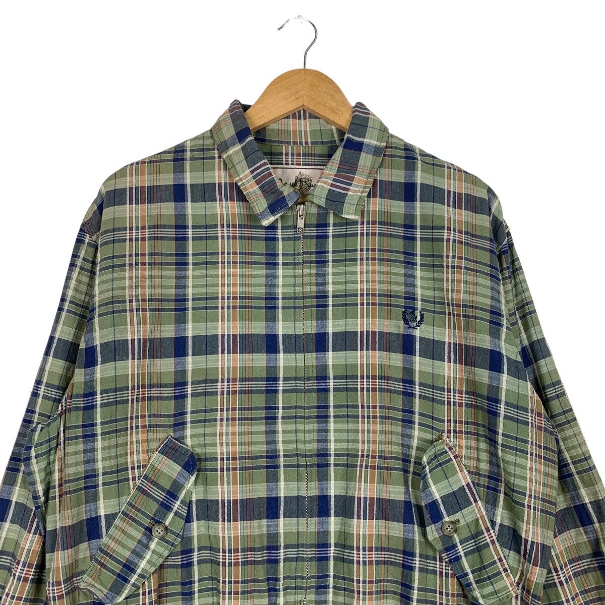 Japanese Brand MAUL RUCK Green Checked Casual Jacket #1047-C47 Size US M / EU 48-50 / 2 - 2 Thumbnail