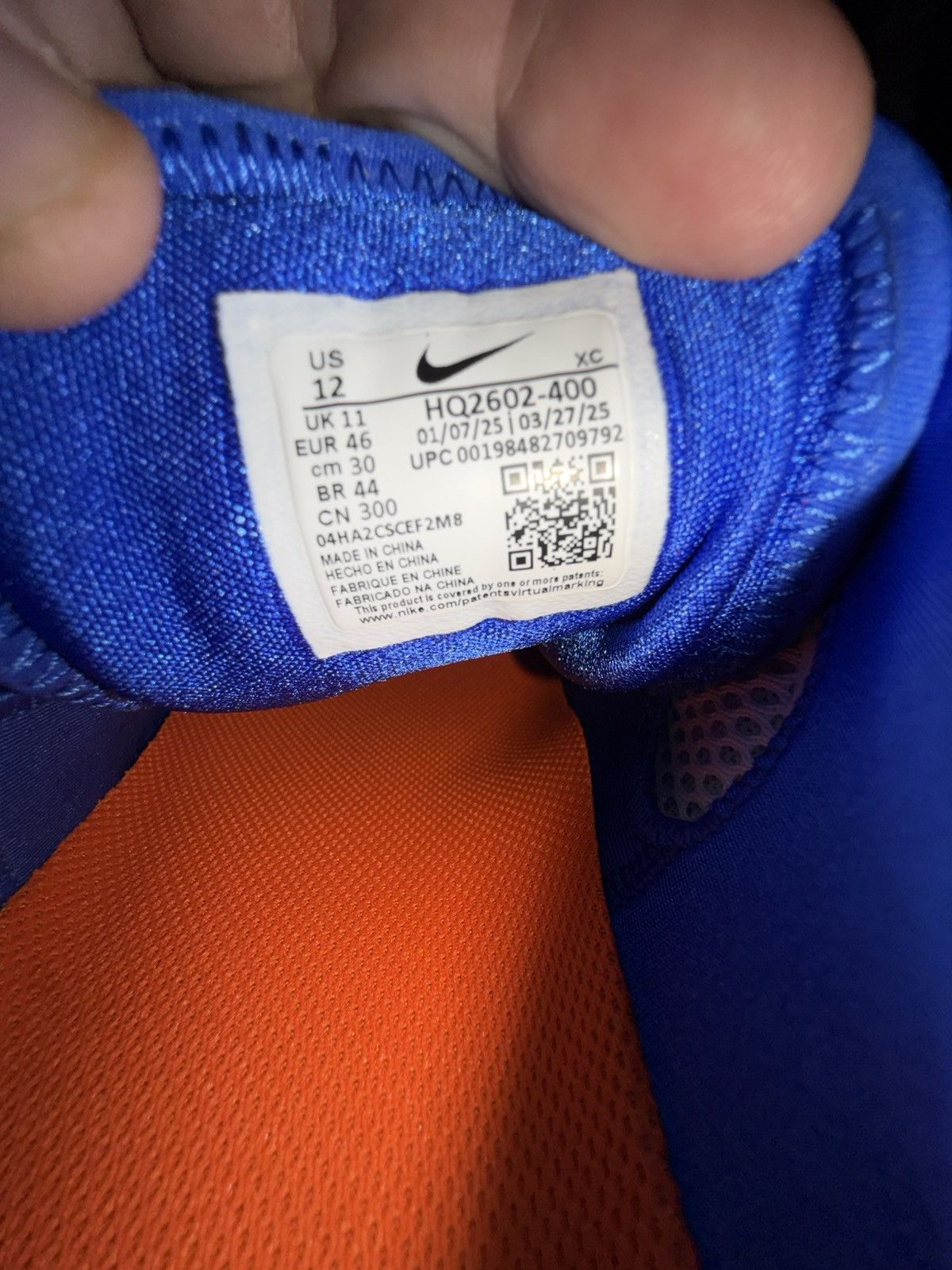 Nike Nike Vapor 12 Hypersmash Racer Blue/Safety Orange Size 12 Size US 12 / EU 45 - 11 Thumbnail