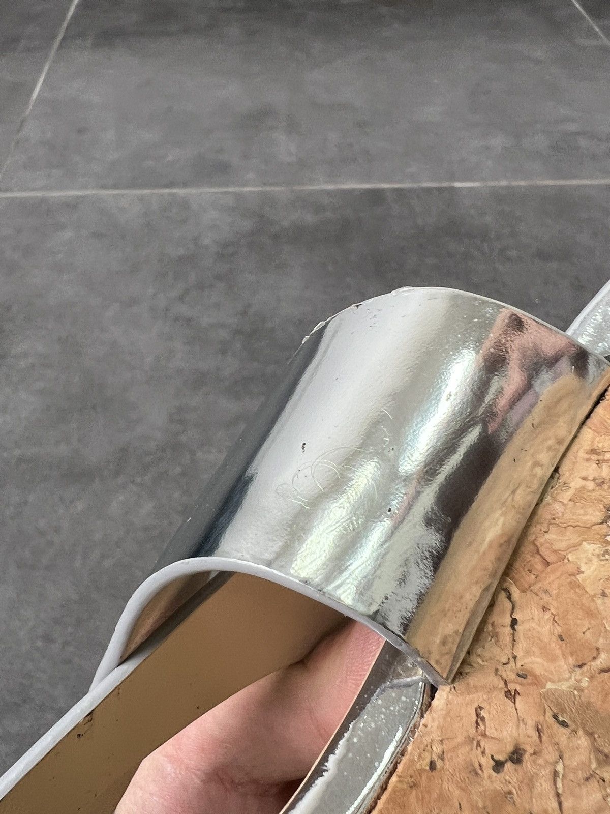 Designer × Jimmy Choo Jimmy Choo metallic mirrors Wedge Sandals Size US 9 / IT 39 - 5 Thumbnail