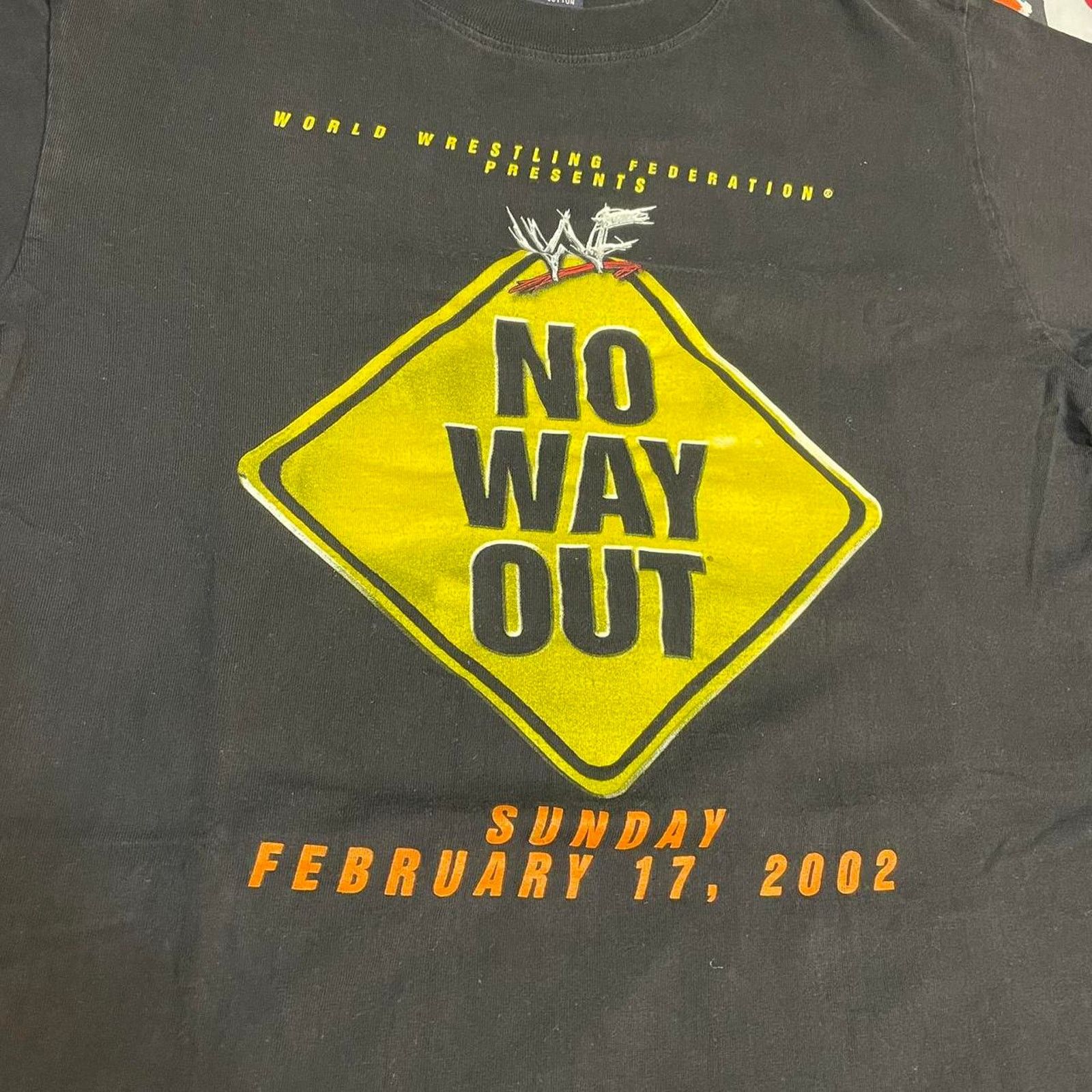 Vintage × WWE × WWF VTG 2002 WWF No Way Out Stone Cold Triple H Undertaker Tee Size US M / EU 48-50 / 2 - 4 Thumbnail