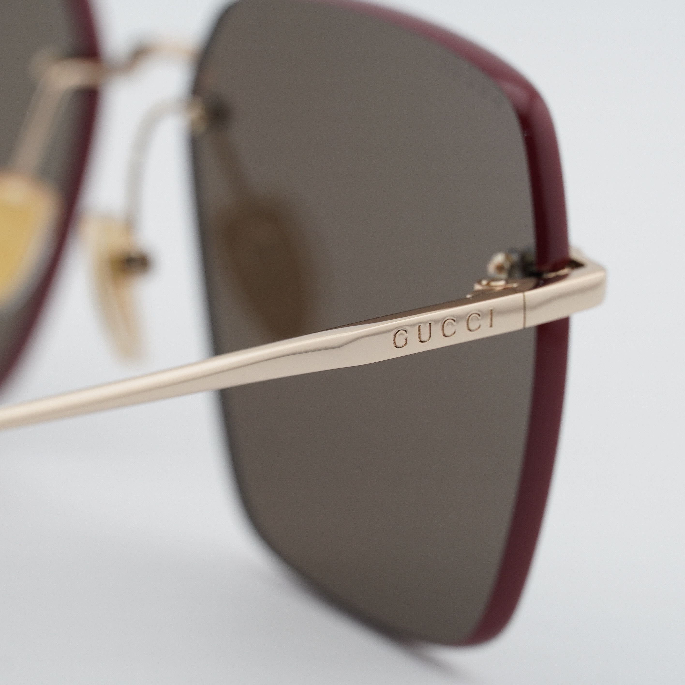 Gucci Gucci GG1955SA 002 Sunglasses Gold/Brown Square Frame Size ONE SIZE - 9 Thumbnail