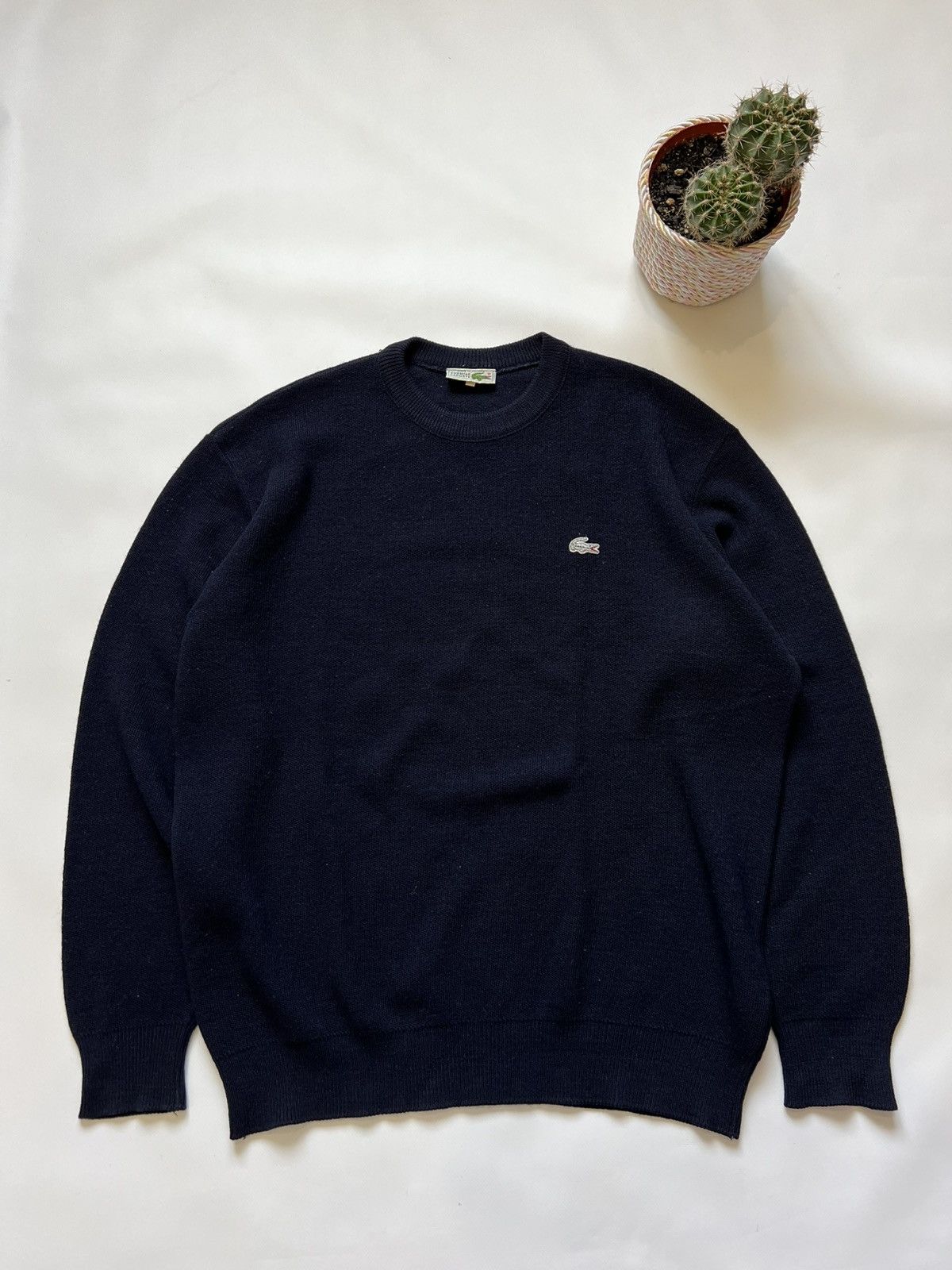 Lacoste 90’s Lacoste Cable Knitted Sweater Wool Crew Neck Size US XXL / EU 58 / 5 - 1 Thumbnail