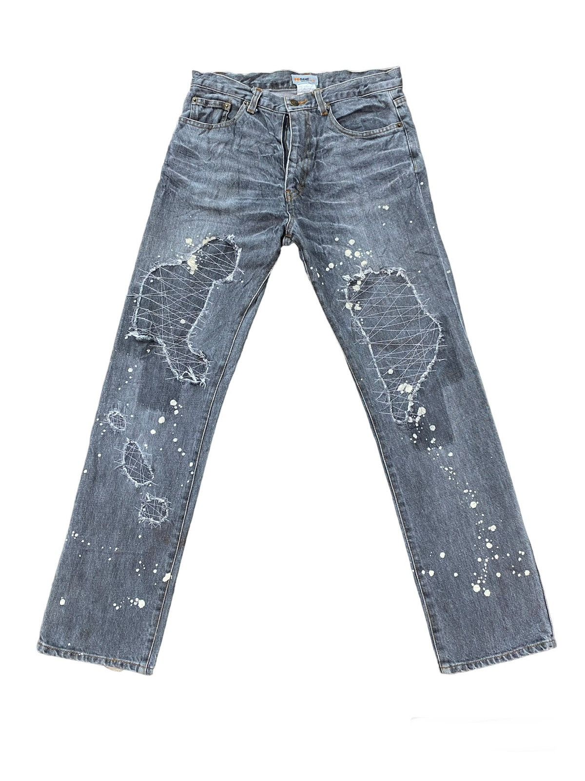 Japanese Brand JAPANESE BRAND DISTRESS PAINTED SPLASH DESIGN BY GAME Size US 30 / EU 46 - 1 Thumbnail