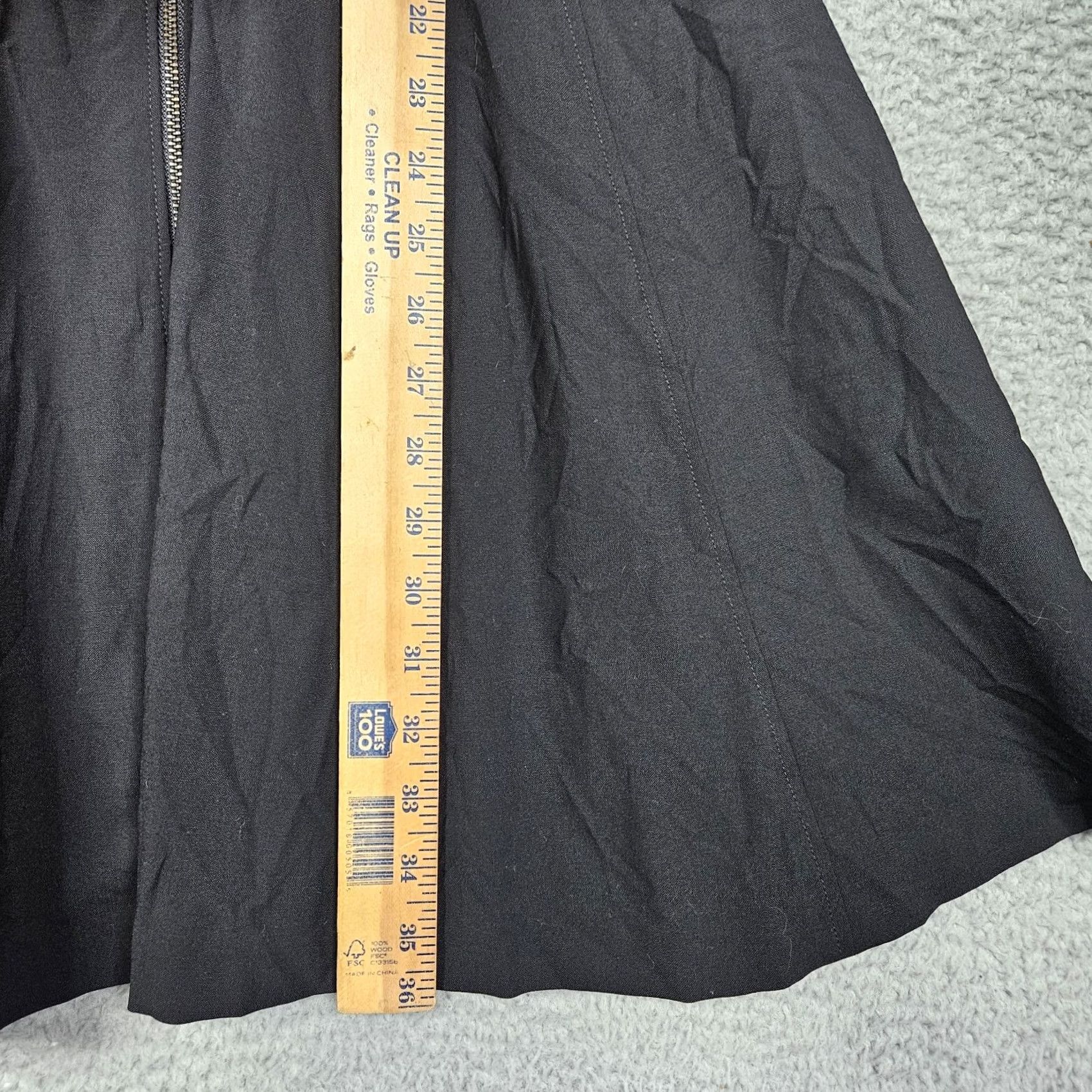 Theory Theory Women's Black Concealed Zip Front Flared Dress Size 4 Size S / US 4 / IT 40 - 5 Thumbnail