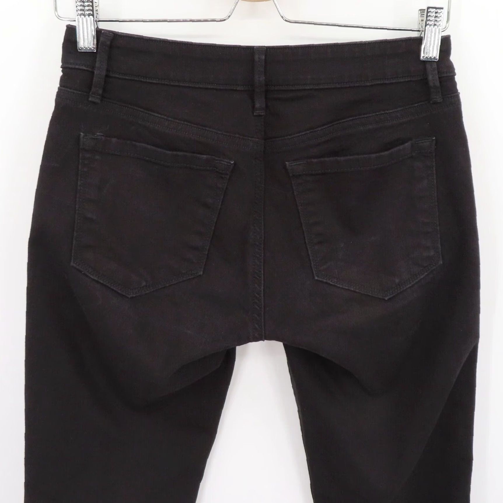 Ann Taylor Ann Taylor LOFT Womens 25/0 Curvy Straight Black Wash Denim Jeans Pants Pockets Size 42" / US 20 - 4 Thumbnail