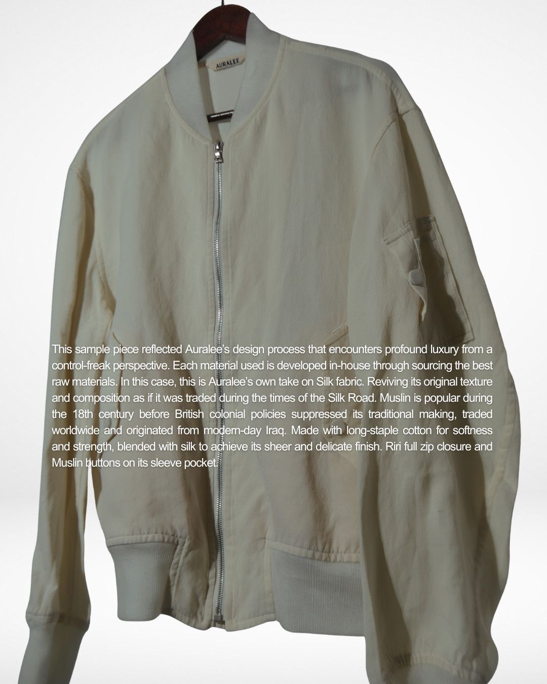 Auralee SS20 Muslin Silk Bomber Jacket Sample Size US L / EU 52-54 / 3 - 2 Thumbnail