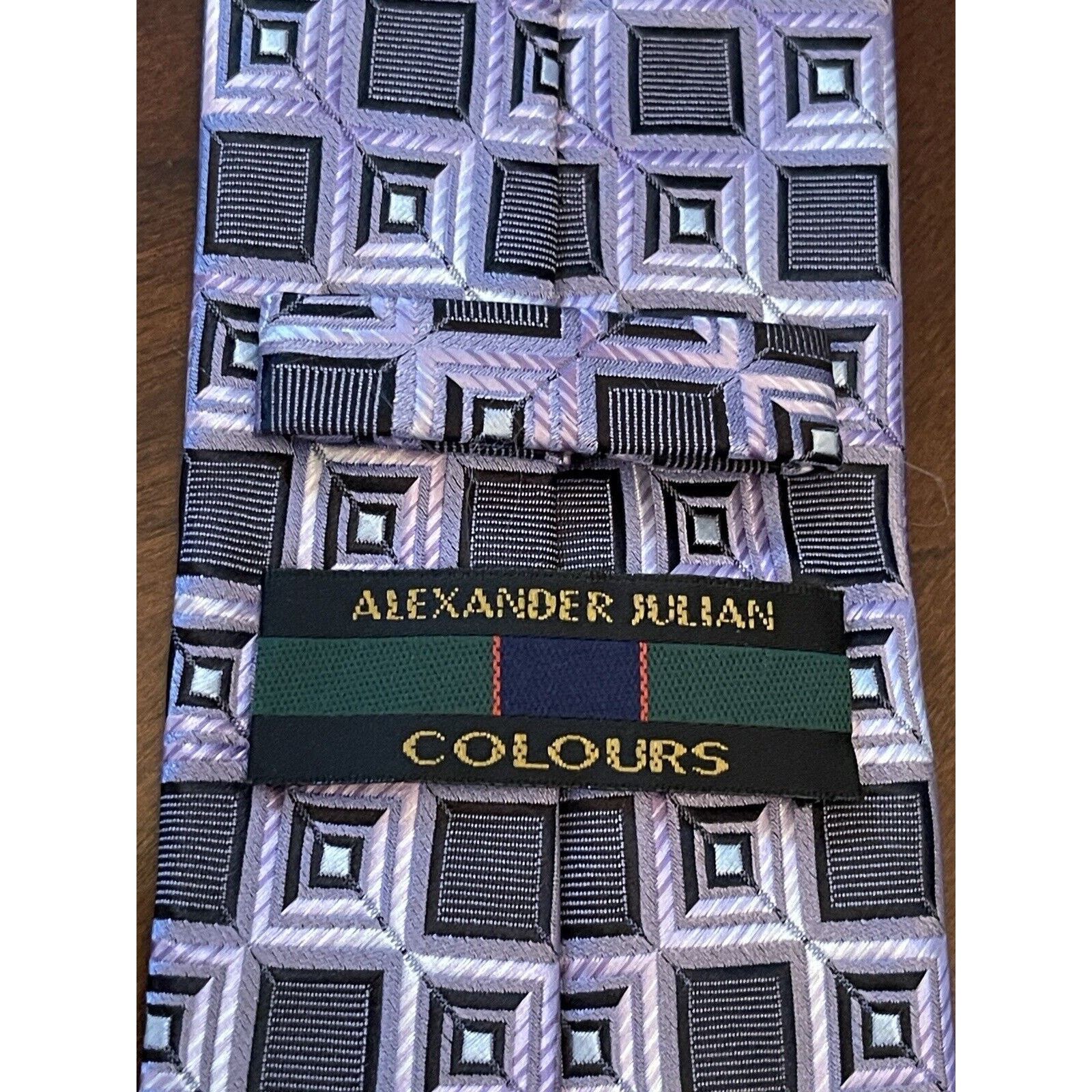 Alexander Julian Alexander Julian Colours HandMade Purple Black Polyester Size ONE SIZE - 8 Thumbnail