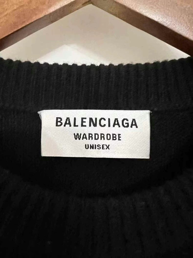 Balenciaga Balenciaga Black double hook embroidered logo sweater Size US XS / EU 42 / 0 - 3 Thumbnail