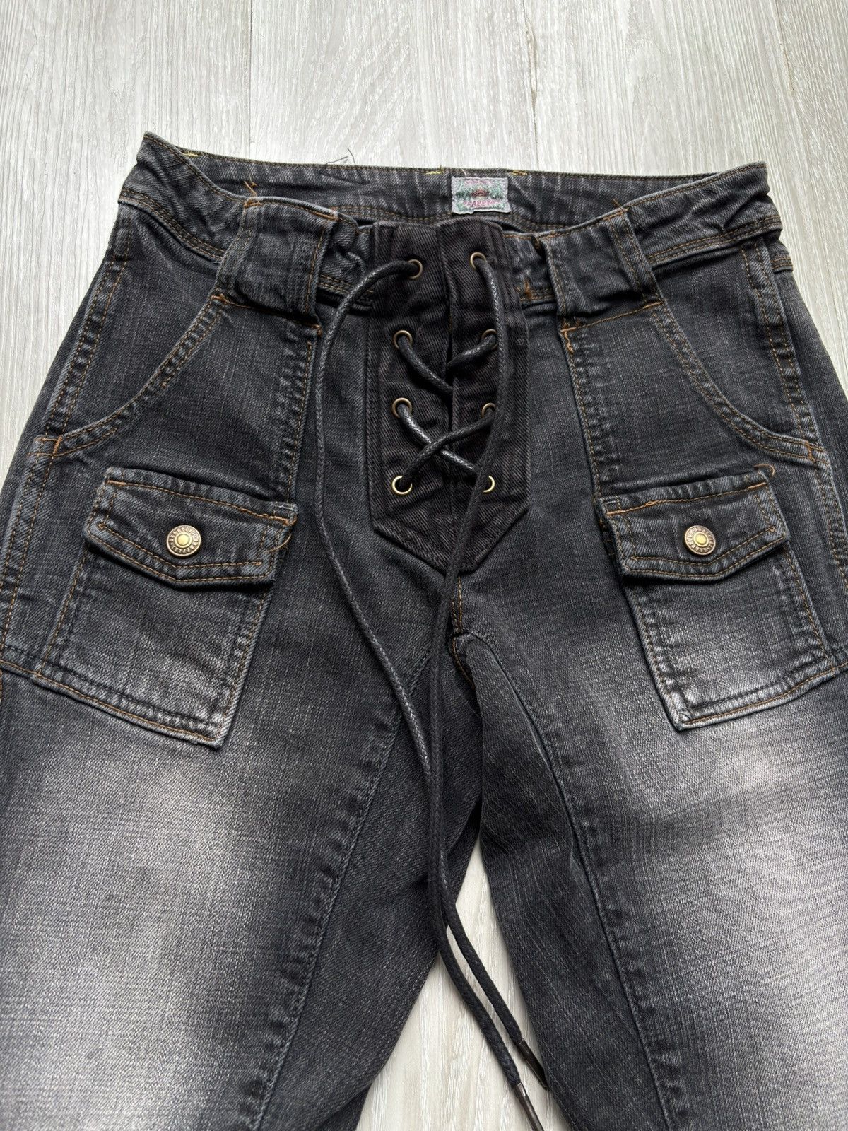 Japanese Brand BRAPPERS lace up flare jeans Size US 26 / EU 42 - 2 Thumbnail