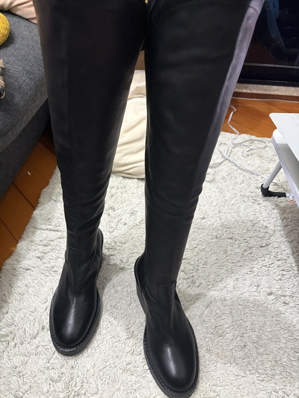 Ann Demeulemeester Ann Demeulemeester 2012 Spiral Zipper Leather High Boots Size US 7 / IT 37 - 5 Thumbnail