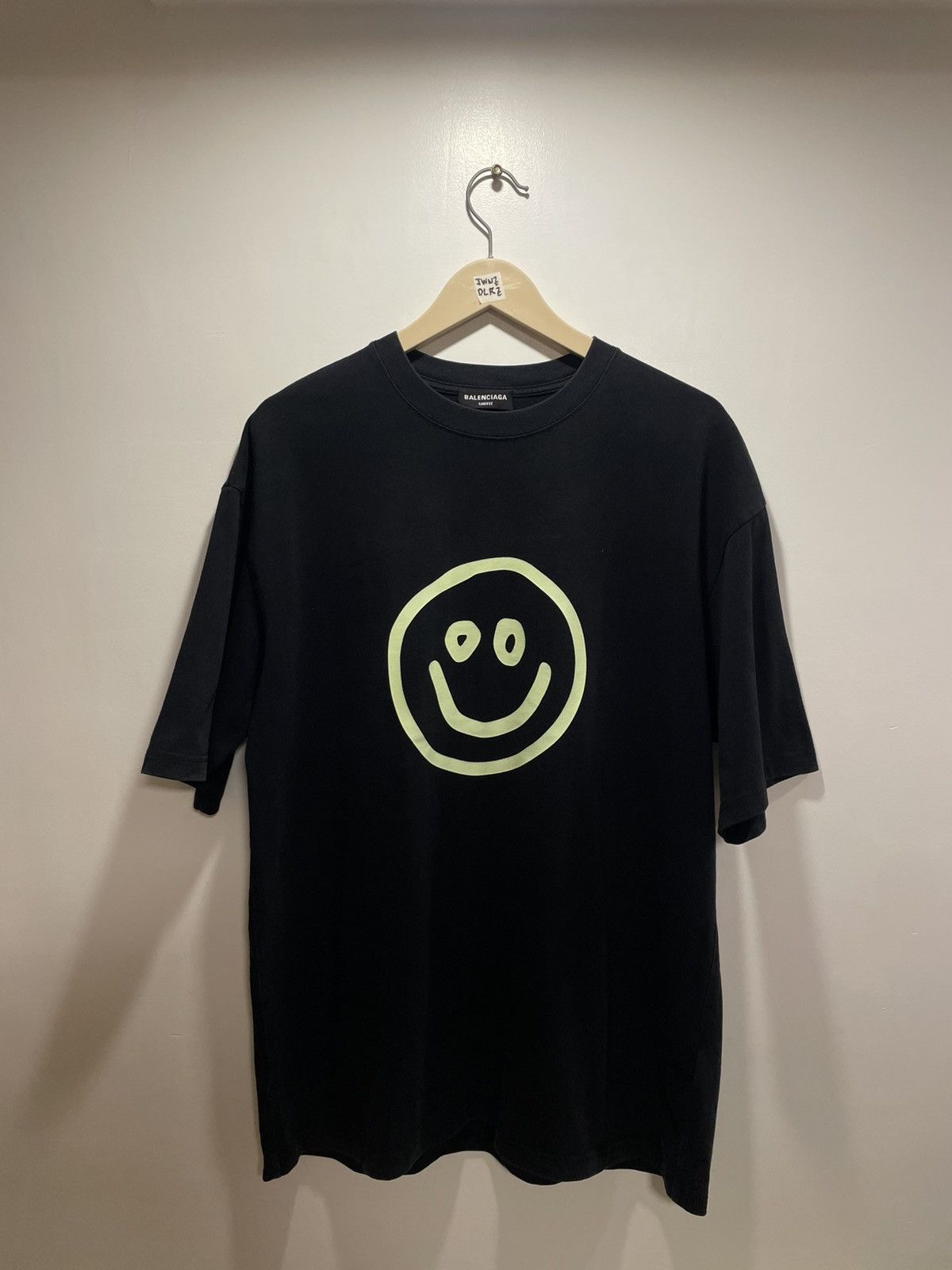 Balenciaga Balenciaga Smiley Black Tee Size US S / EU 44-46 / 1 - 1 Thumbnail