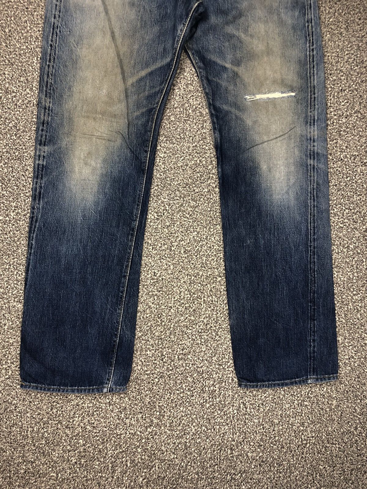 Evisu Vintage Distressed Japanese Brand Fullcount Selvage Jeans Size US 30 / EU 46 - 5 Thumbnail