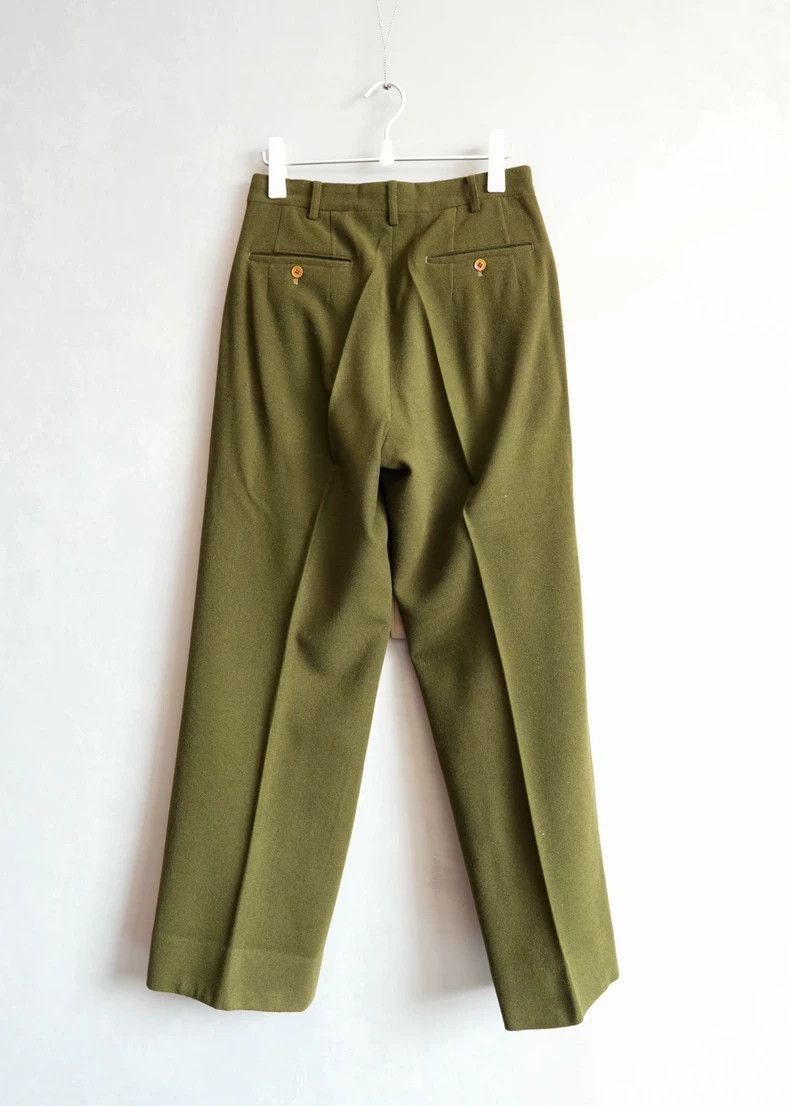 Yohji Yamamoto Yohji Yamamoto Yohji Yamamoto Moss Green Trousers Size US 27 - 2 Thumbnail