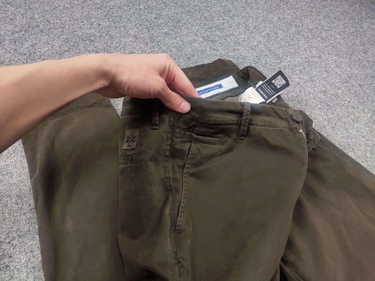 Jacob Cohen Jacob Cohen Italy bobby Trouser chino Green canvas Pants Size US 33 - 12 Thumbnail
