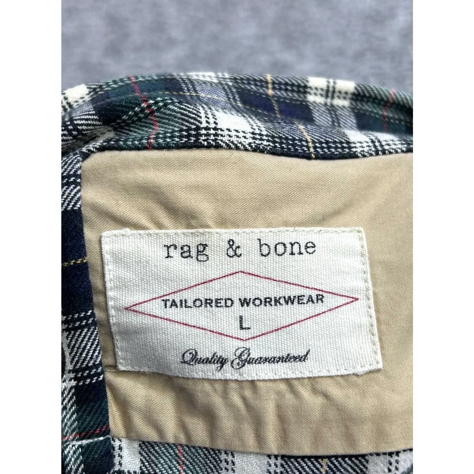 Rag & Bone Rag & Bone Shirt Mens Large Multicolor Cotton Plaid Tailored Workwear Casual Size US L / EU 52-54 / 3 - 4 Thumbnail