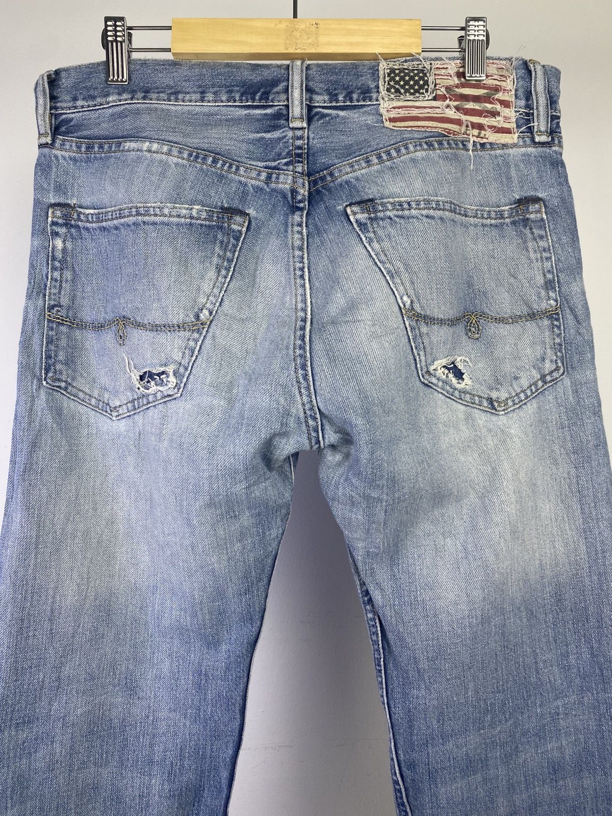 Polo Ralph Lauren Polo Ralph Lauren Distressed Slim Straight Denim Japan Size US 32 / EU 48 - 16 Thumbnail