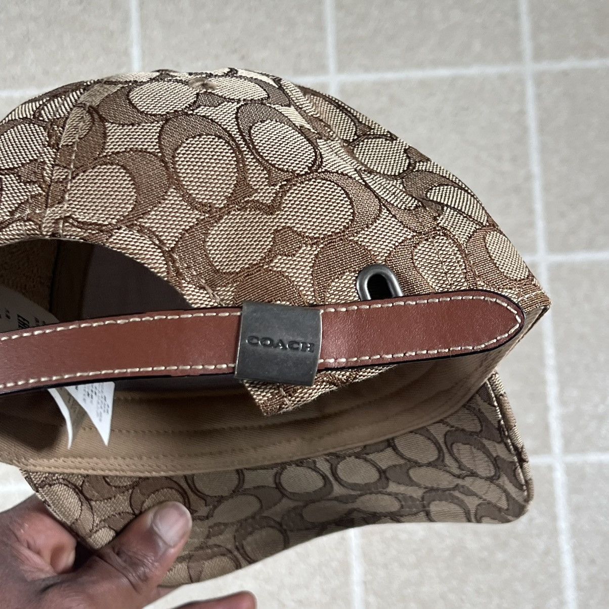 Coach COACH ALLOVER SIGNATURE LOGO JACQUARD BASEBALL/GOLF CAP HAT Size ONE SIZE - 6 Thumbnail