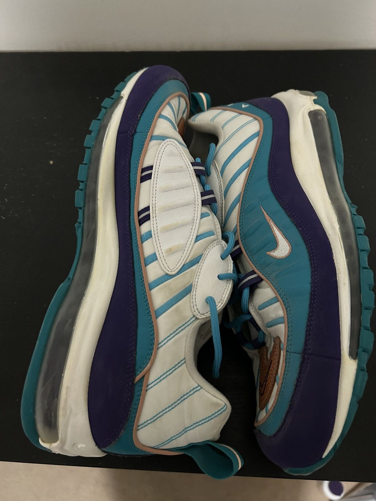 Nike × Vintage Nike AirMax 98 Hornets Size US 13 / EU 46 - 3 Thumbnail