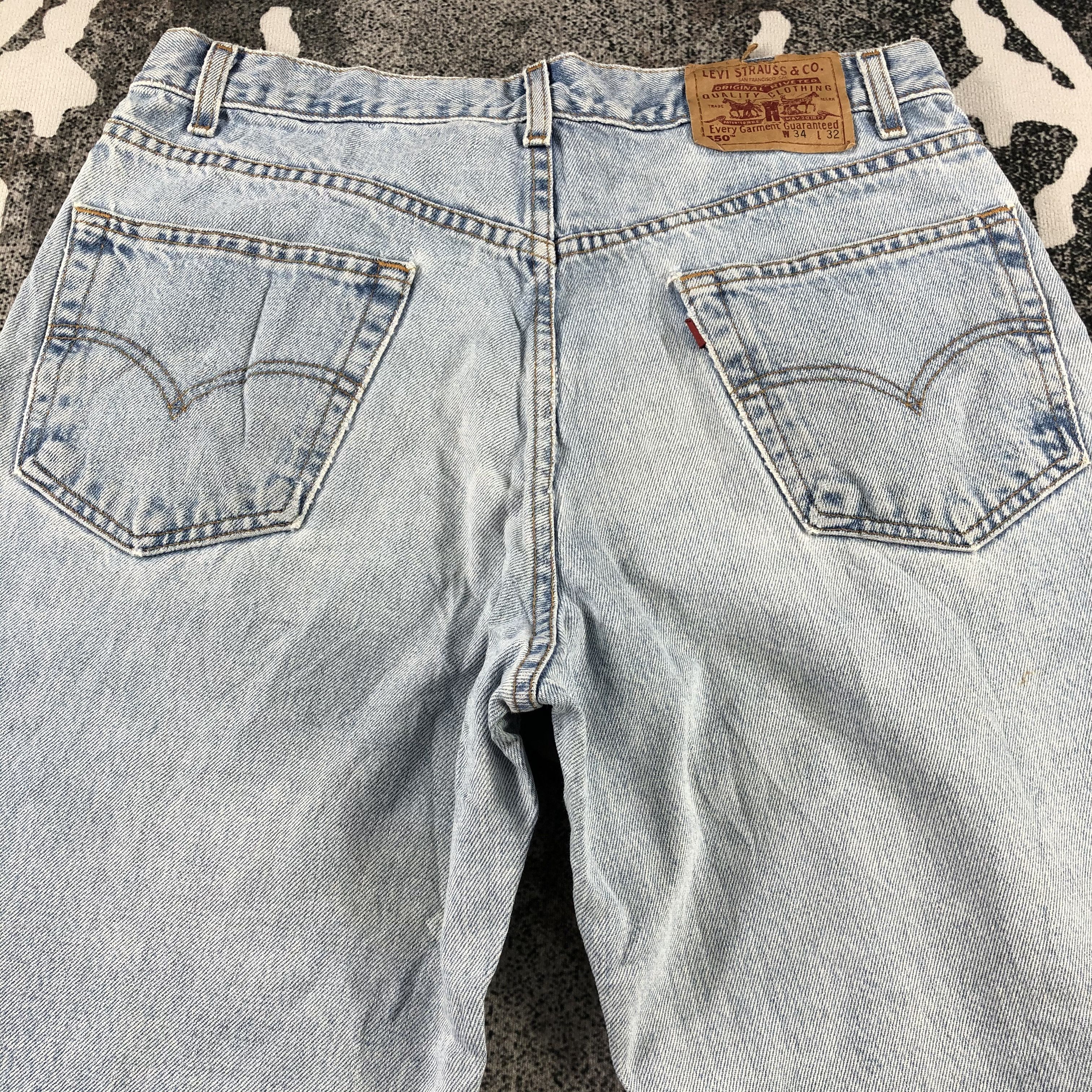 Levi's Vintage 90s Levis 550 Jeans Medium Wash Denim KJ1365 Size US 34 / EU 50 - 4 Thumbnail