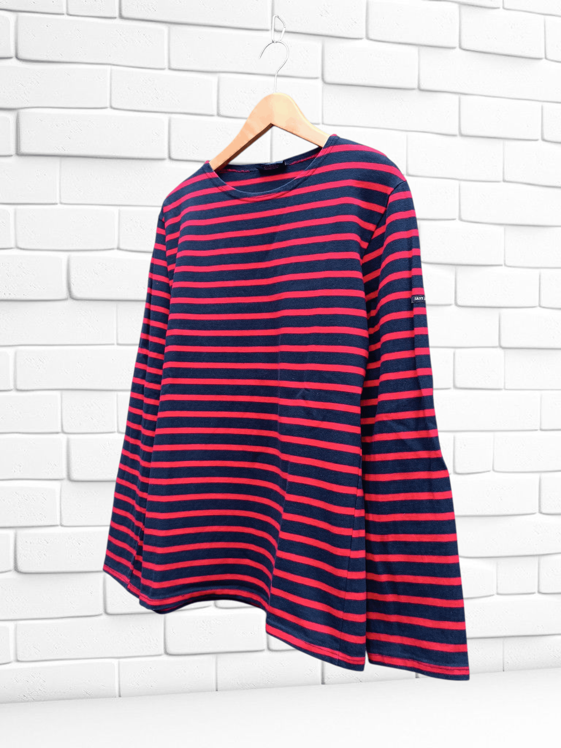 Saint James Saint James Red Blue Stripe T-shirt Nirvana Style Size US L / EU 52-54 / 3 - 2 Thumbnail