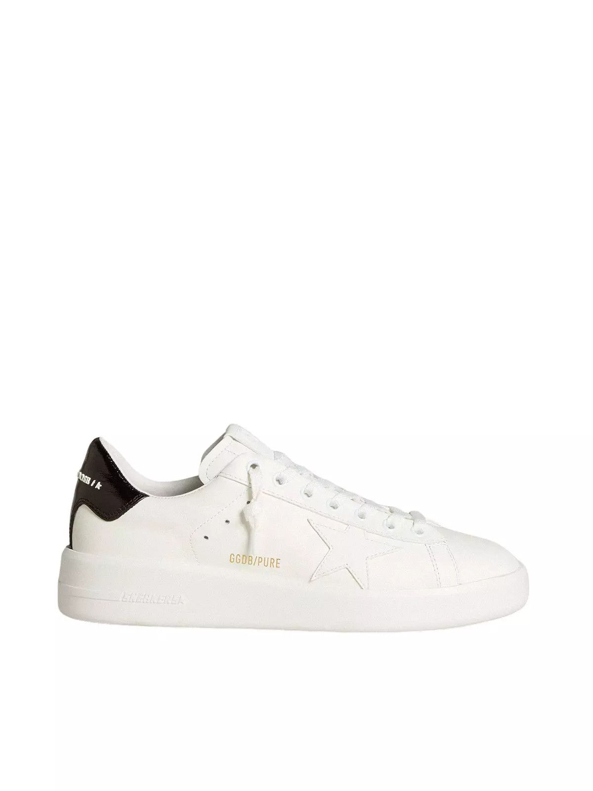 GOLDEN GOOSE Purestar Womens Wht/Blk Lthr Sneakers