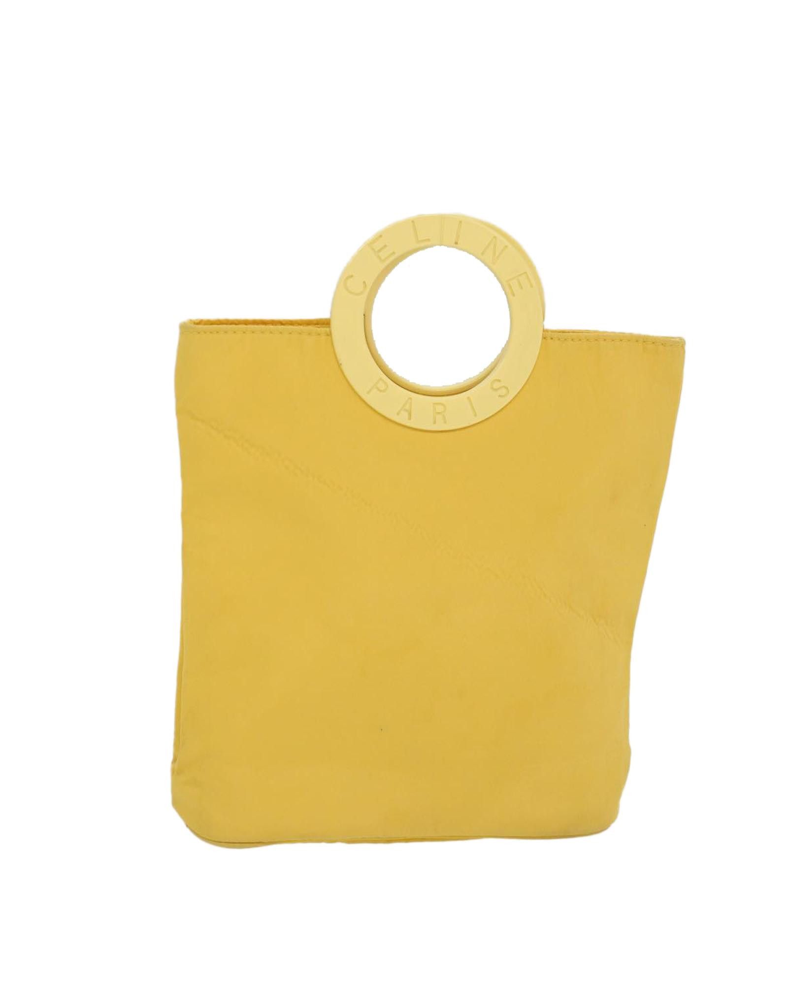 image of Celine Nylon Yellow Hand Bag, Women's
