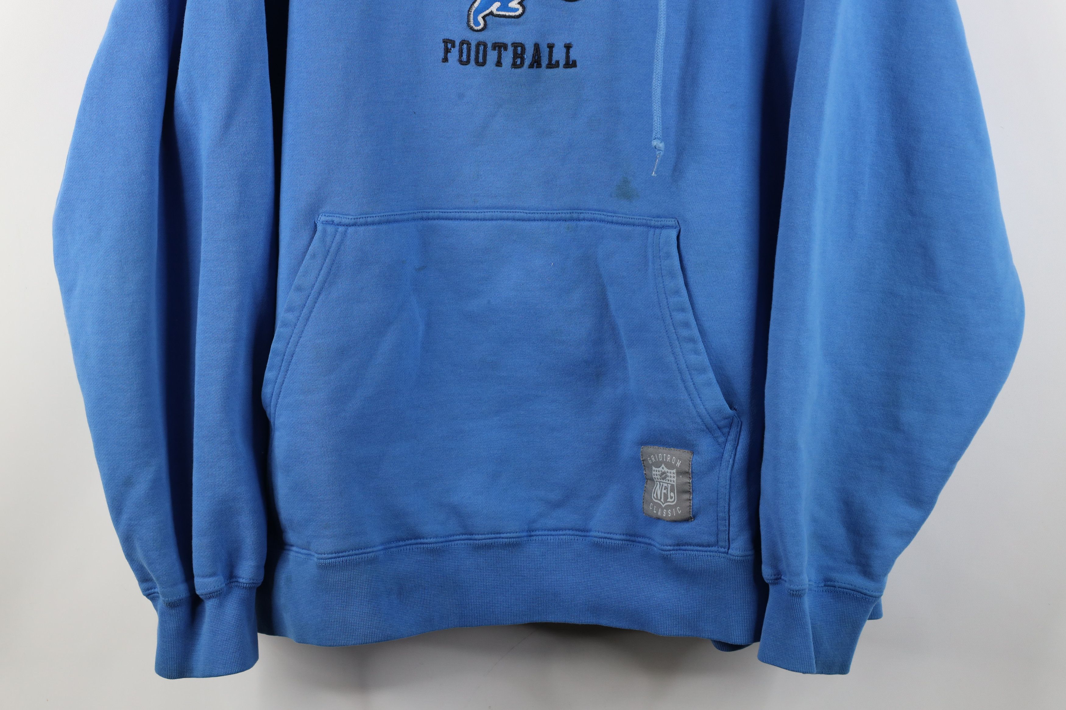 Reebok Vintage Reebok Detroit Lions Football Hoodie Sweatshirt Blue Size US L / EU 52-54 / 3 - 3 Thumbnail