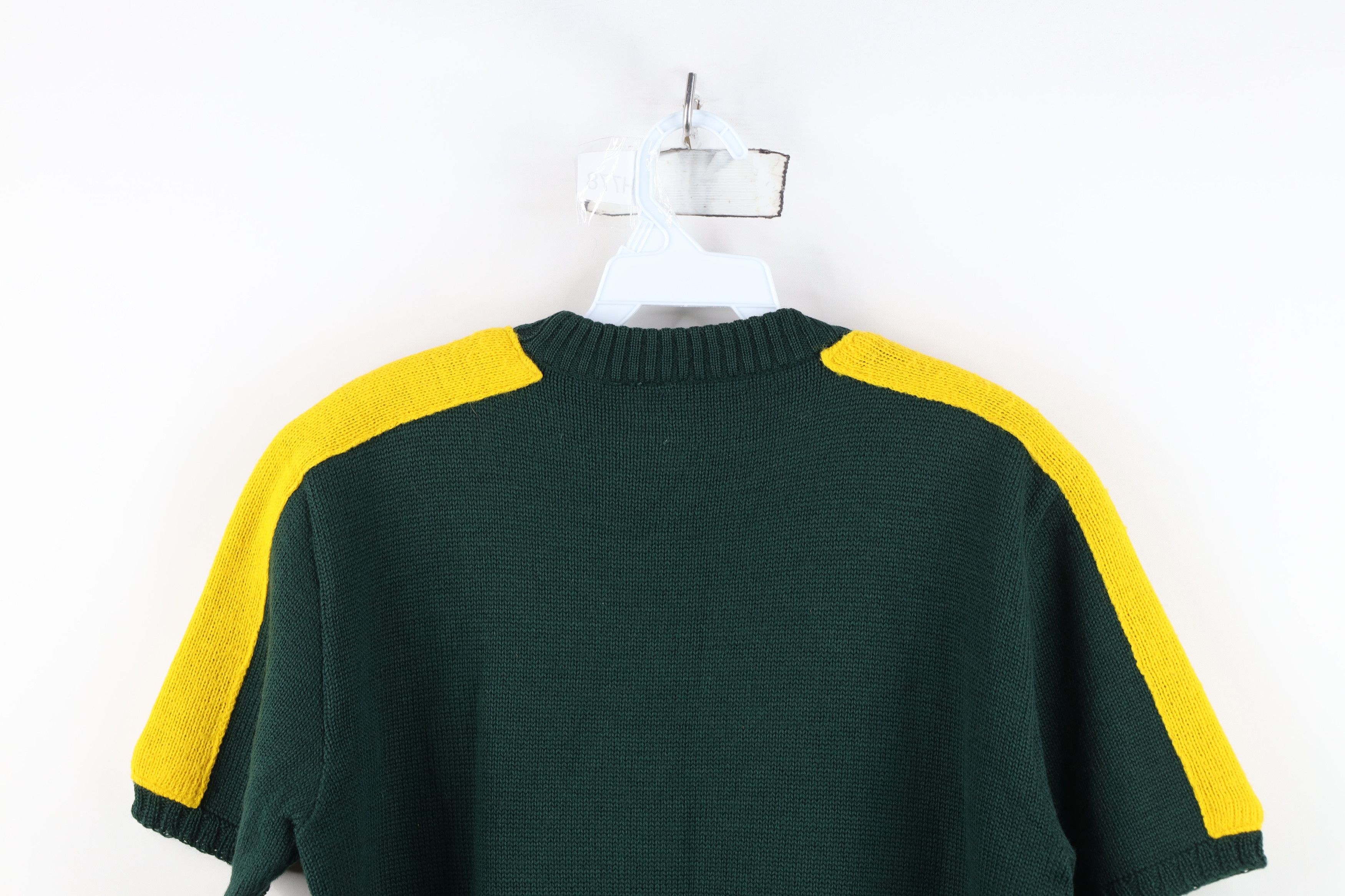 Vintage Vintage 50s Knit Short Sleeve Varsity Letterman Sweater USA Size US L / EU 52-54 / 3 - 12 Thumbnail