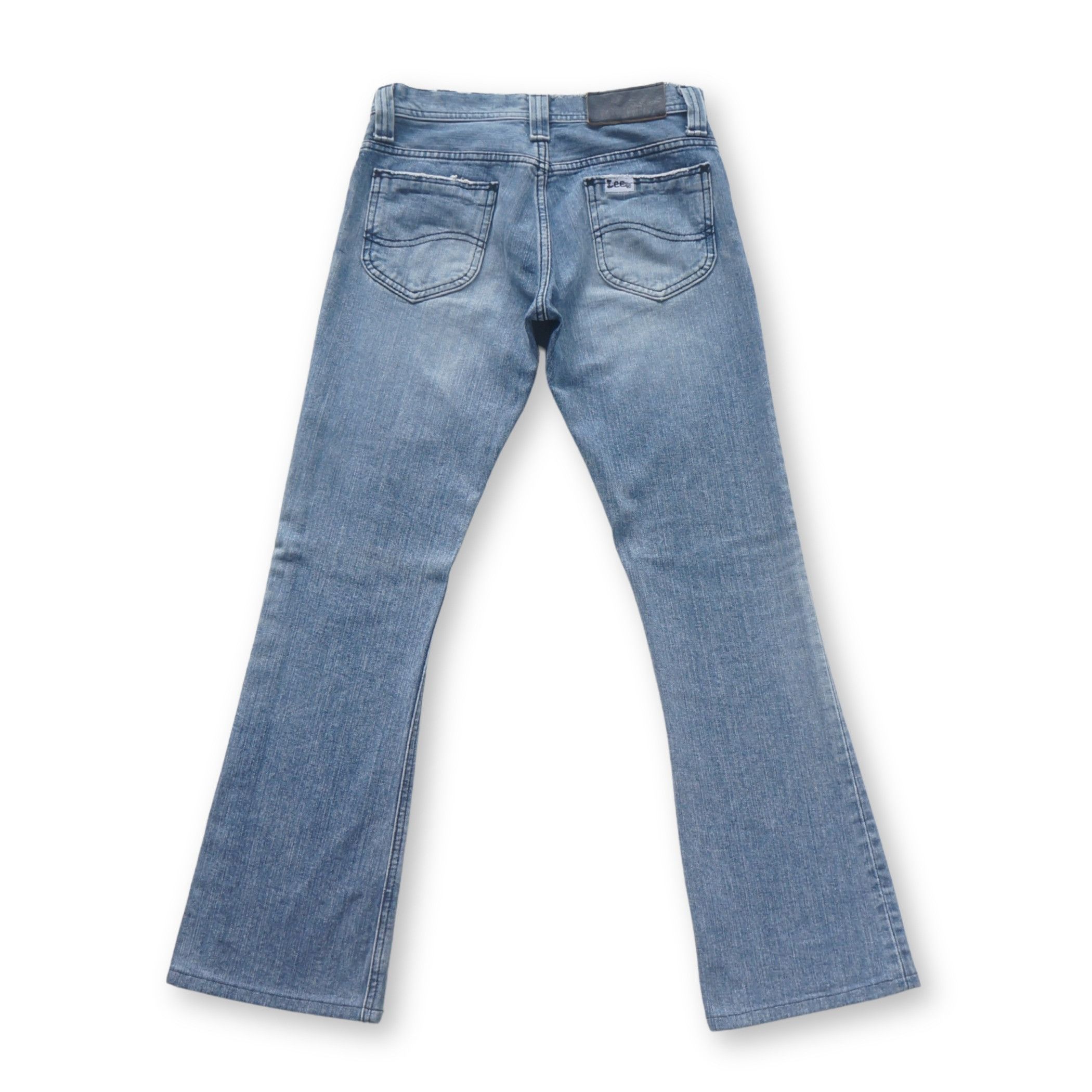 Lee Lee Flare Blue Jeans Made in Japan Size US 27 - 2 Thumbnail
