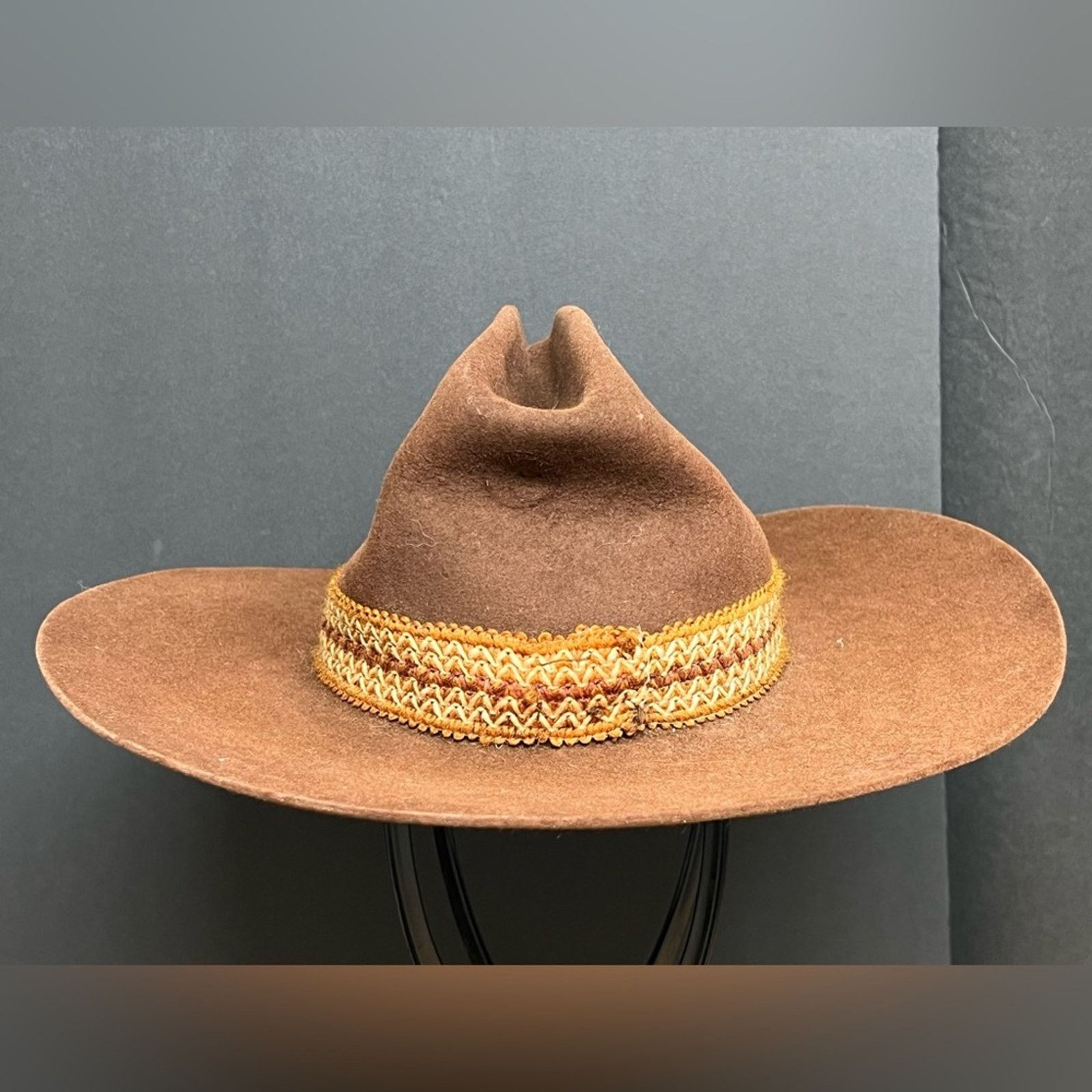 Stetson Vintage Stetson 4X Beaver?? Western Cowboy Hat Size 7 Brown Size ONE SIZE - 2 Thumbnail