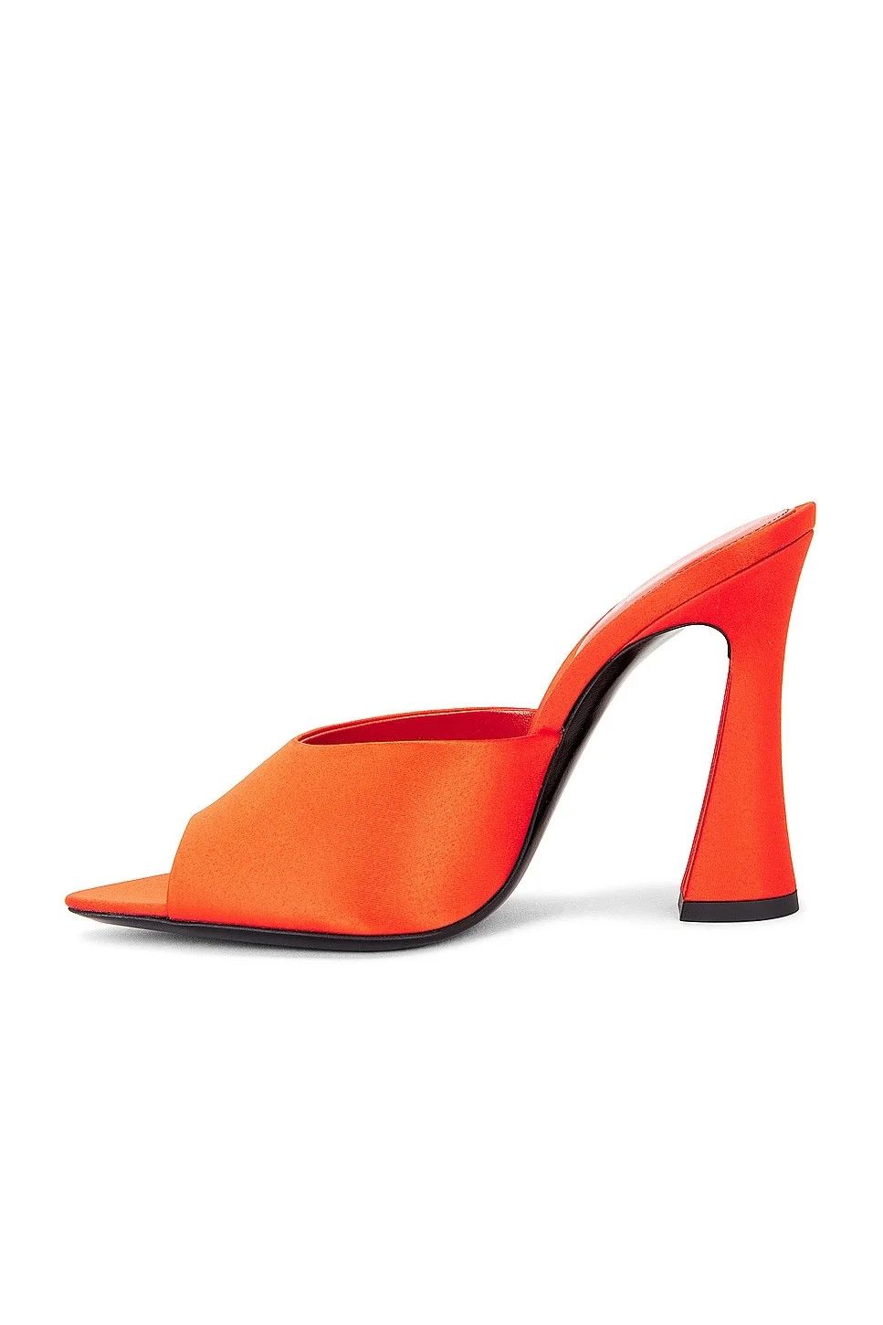 Saint Laurent Paris oc11z1125 Suite Mules in Satin Crepe in Arancio Size US 6.5 / IT 36.5 - 5 Thumbnail