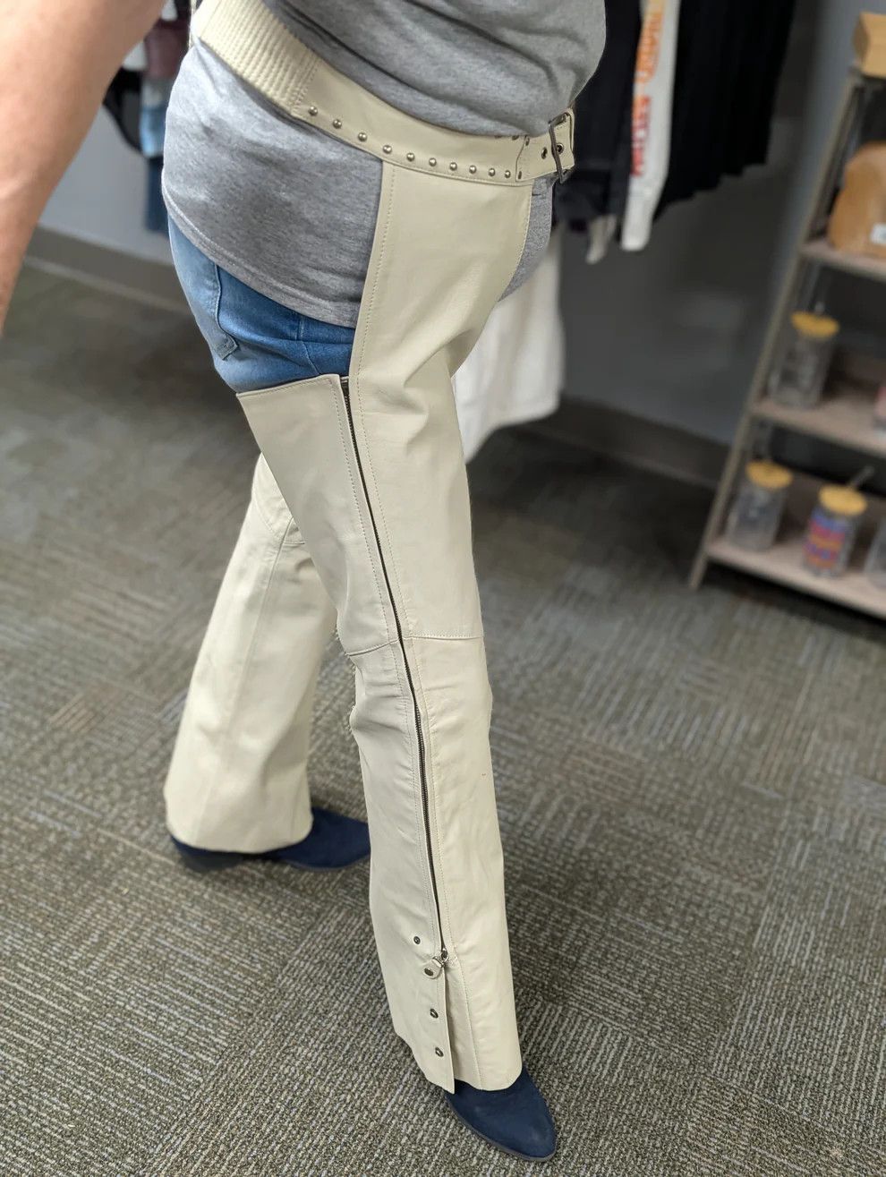Harley Davidson Embroidered Leather Harley Davidson Chaps with Rivets Size L / US 10 / IT 46 - 6 Thumbnail