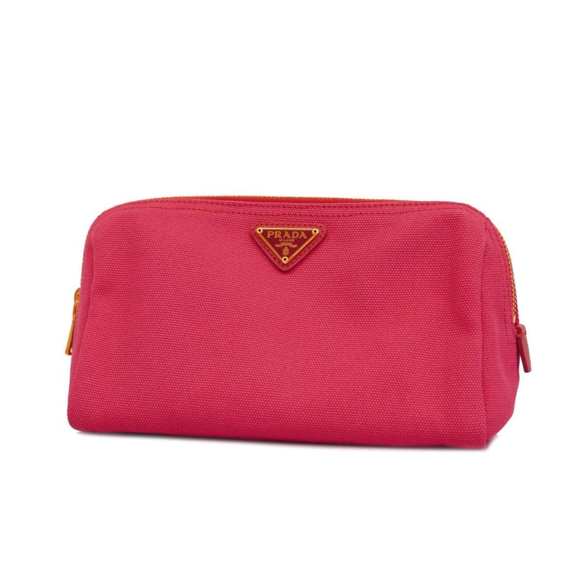 image of Prada Pouch Canvas Pink Women's