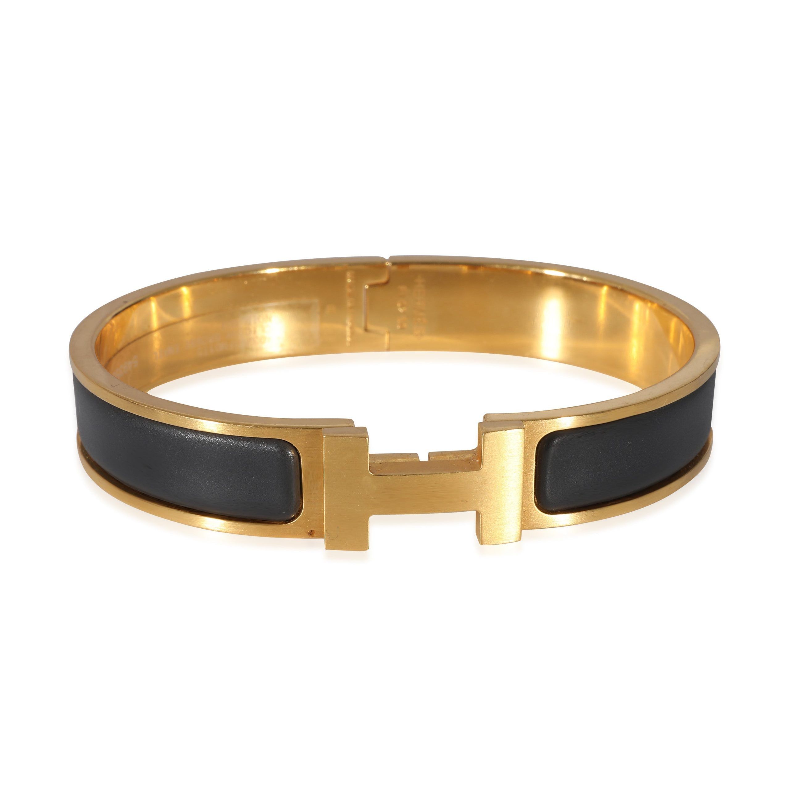 image of Hermes Clic H Bracelet In Gold Plated in Yellow, Women's