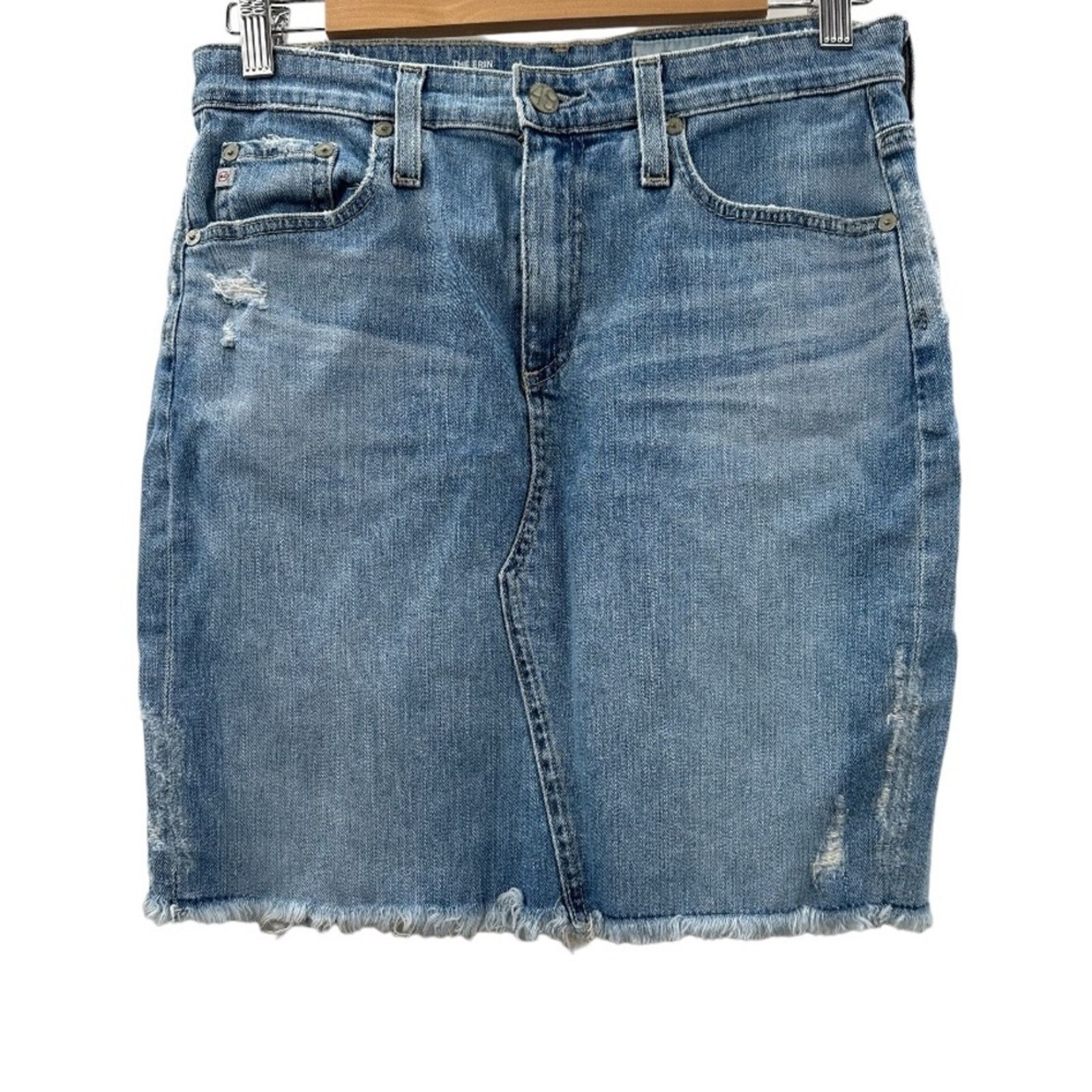 AG Adriano Goldschmied AG Adriano Goldschmied The Erin Denim Pencil Skirt Size 27 Size 27" / US 4 / IT 40 - 1 Thumbnail