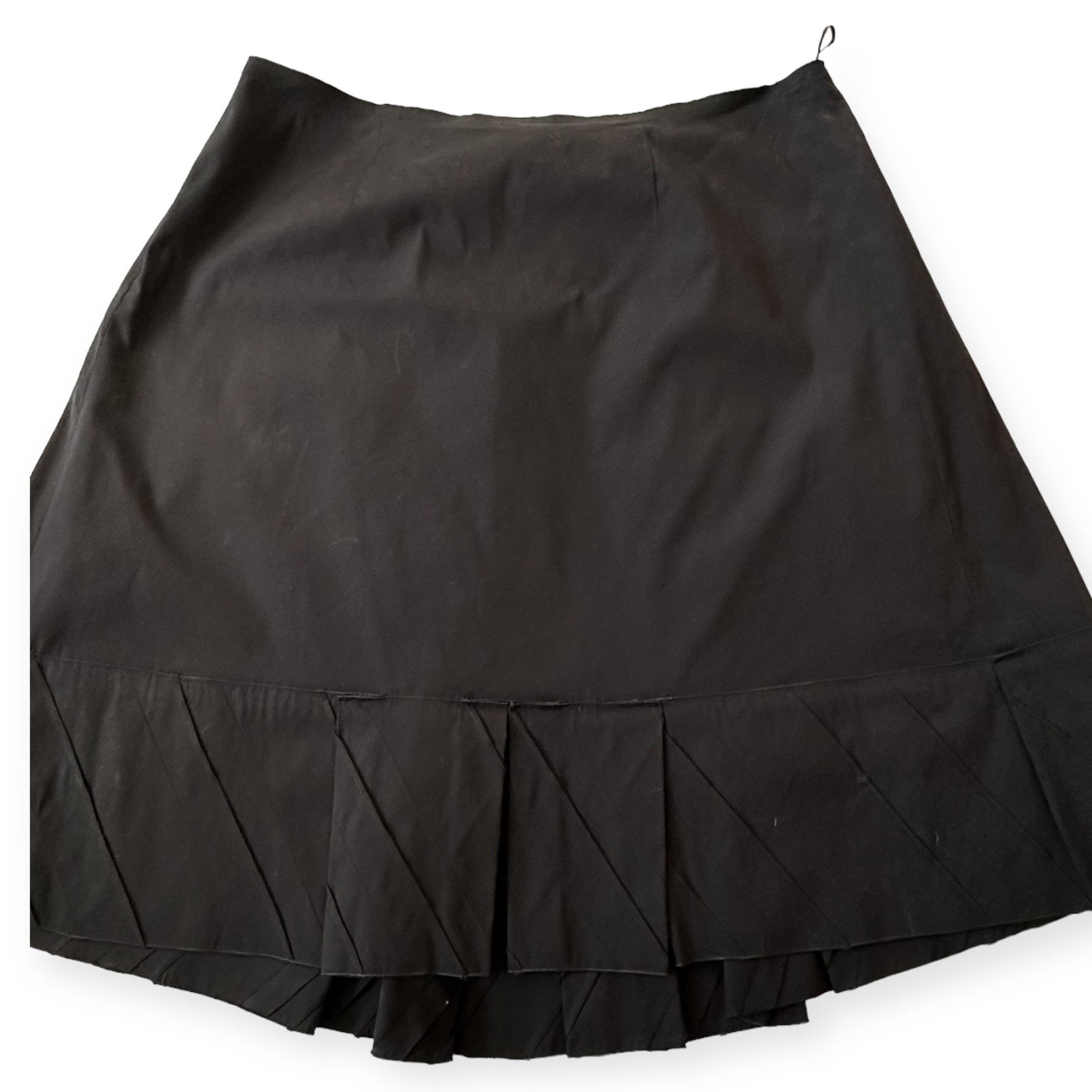 Prada Prada A line Black Cotton Skirt, Size 46 Italy/L, Never worn Size 32" / US 10 / IT 46 - 7 Thumbnail