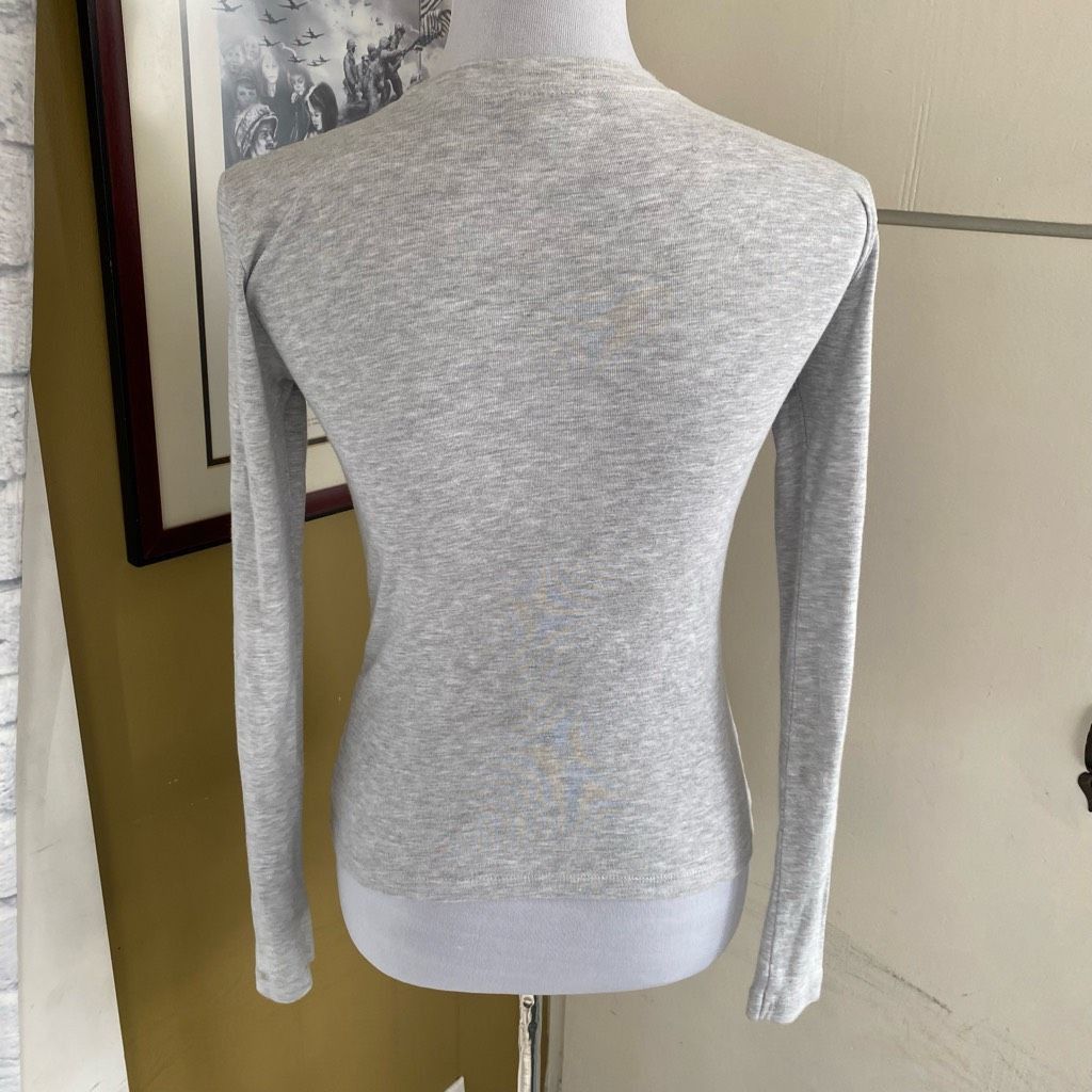 Topshop Topshop women 4-6 Crewneck Longsleeve fitted grey top Size S / US 4 / IT 40 - 9 Thumbnail