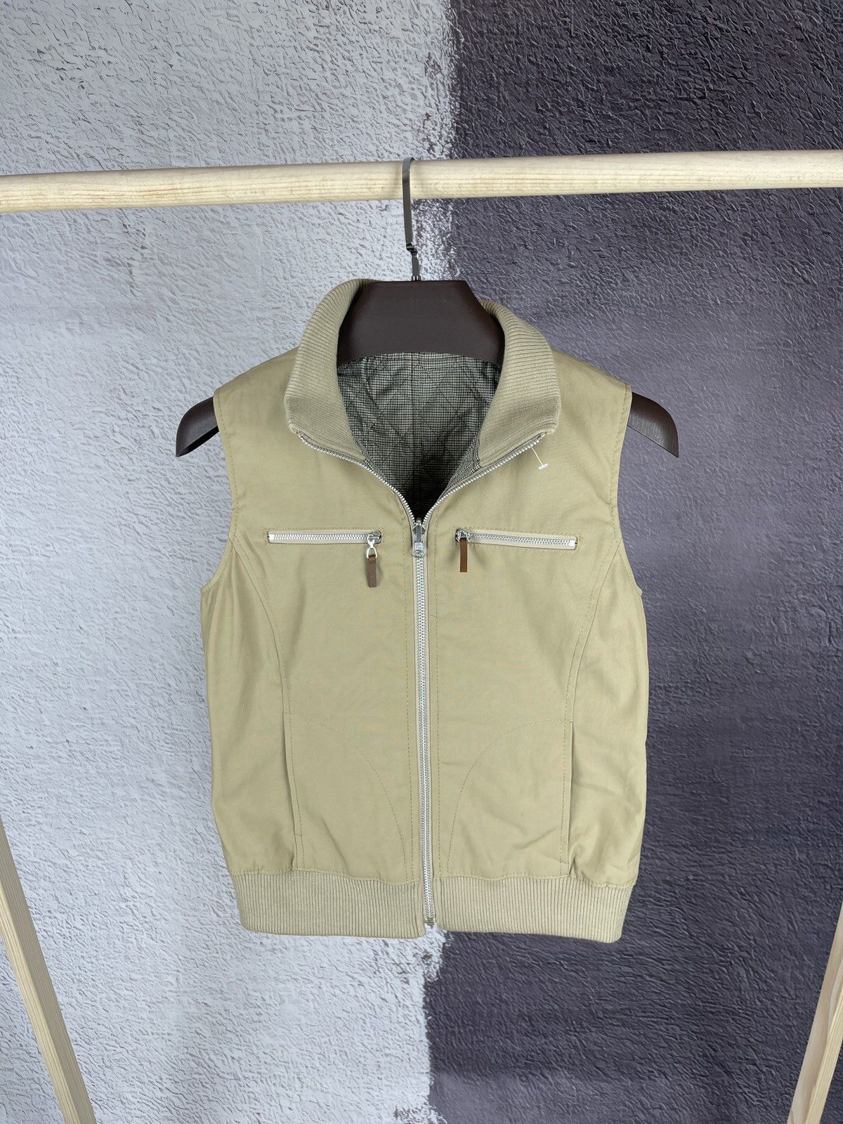 Aquascutum Aquascutum Japan women’s reversible checkered/beige vest Size S / US 4 / IT 40 - 2 Thumbnail