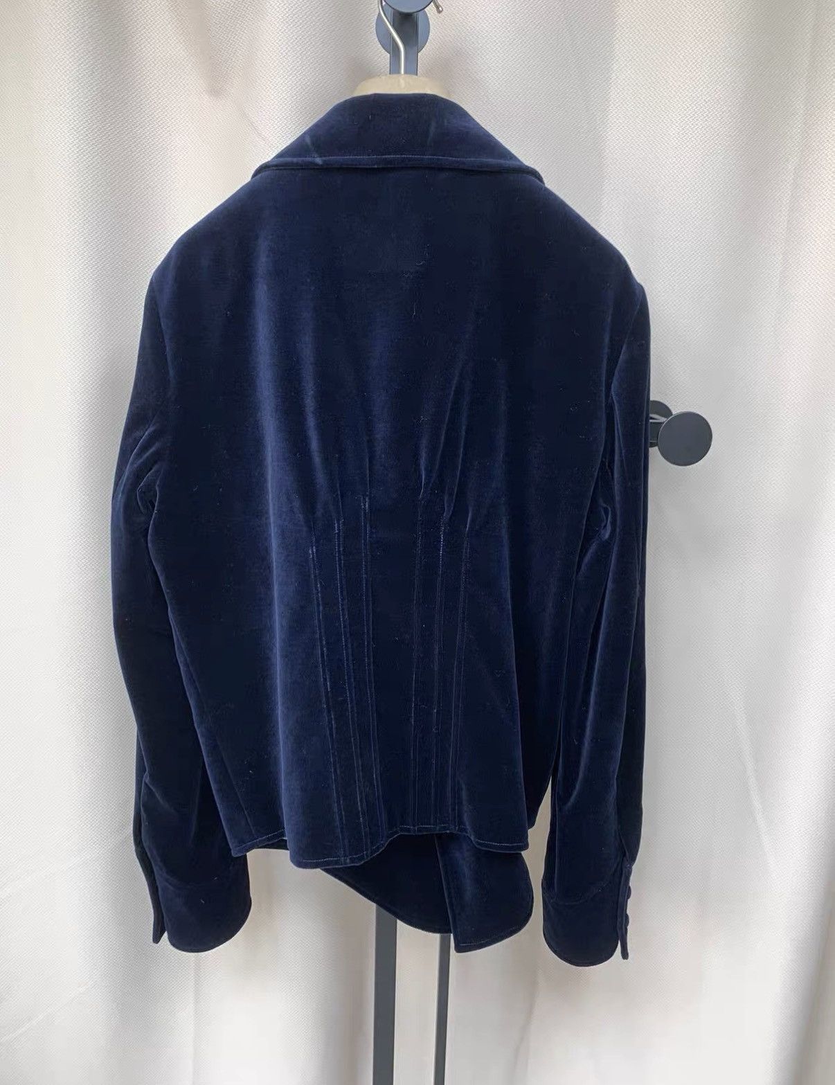 Tom Ford TOM FORD Dark Blue Velvet Jacket with Sky Blue Satin Lining Size US M / EU 48-50 / 2 - 2 Thumbnail