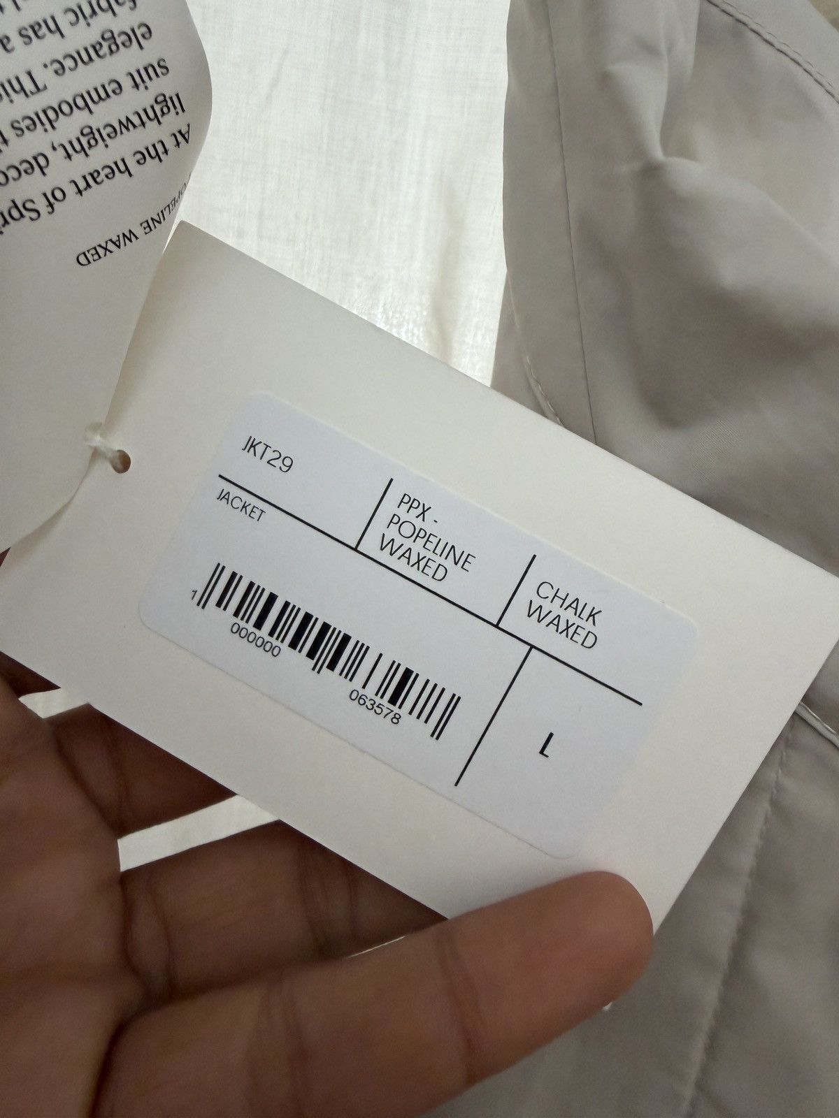RIER Rier Waxed Popeline Chalk Jacket Size US L / EU 52-54 / 3 - 2 Thumbnail