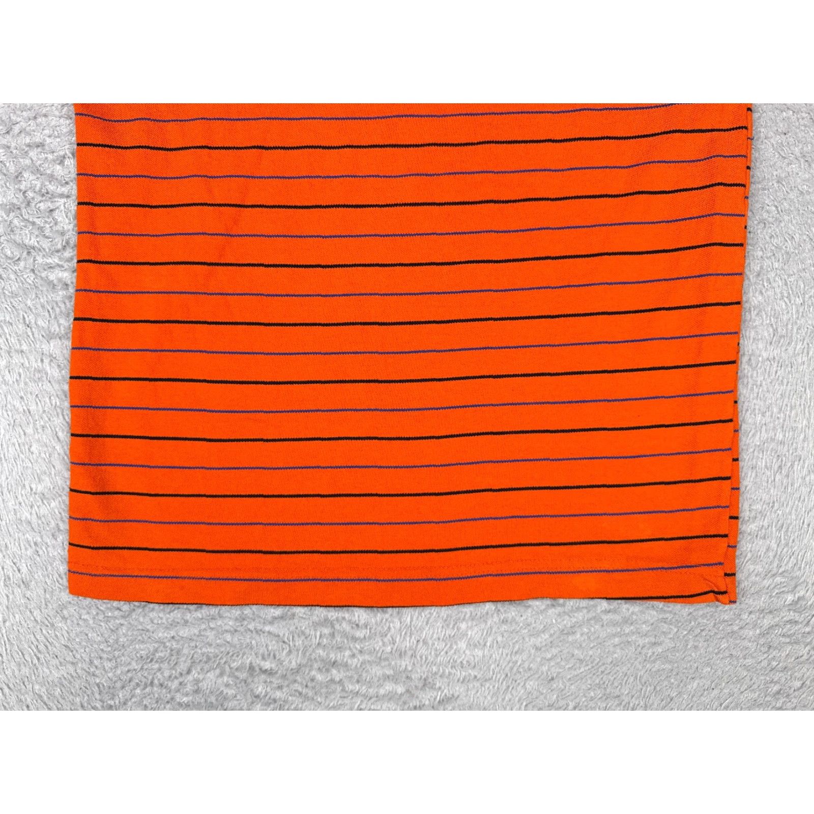Vintage Polo Shirt Men Medium Orange Stripe Short Sleeve 100% Cotton Embroidered Mens Size US M / EU 48-50 / 2 - 5 Thumbnail