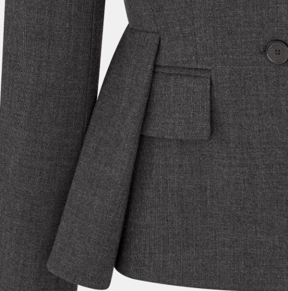 Dior o1w1db10925 441V20 Marlène Jacket in Gray Size XL / US 12-14 / IT 48-50 - 3 Thumbnail