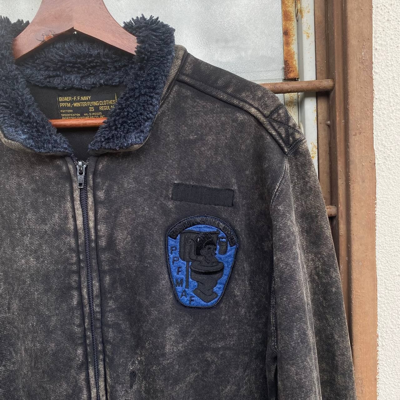 PPFM × Vintage VINTAGE PPFM WINTER FLYING FADED BLACK SHERPA COLLAR Size US M / EU 48-50 / 2 - 15 Thumbnail