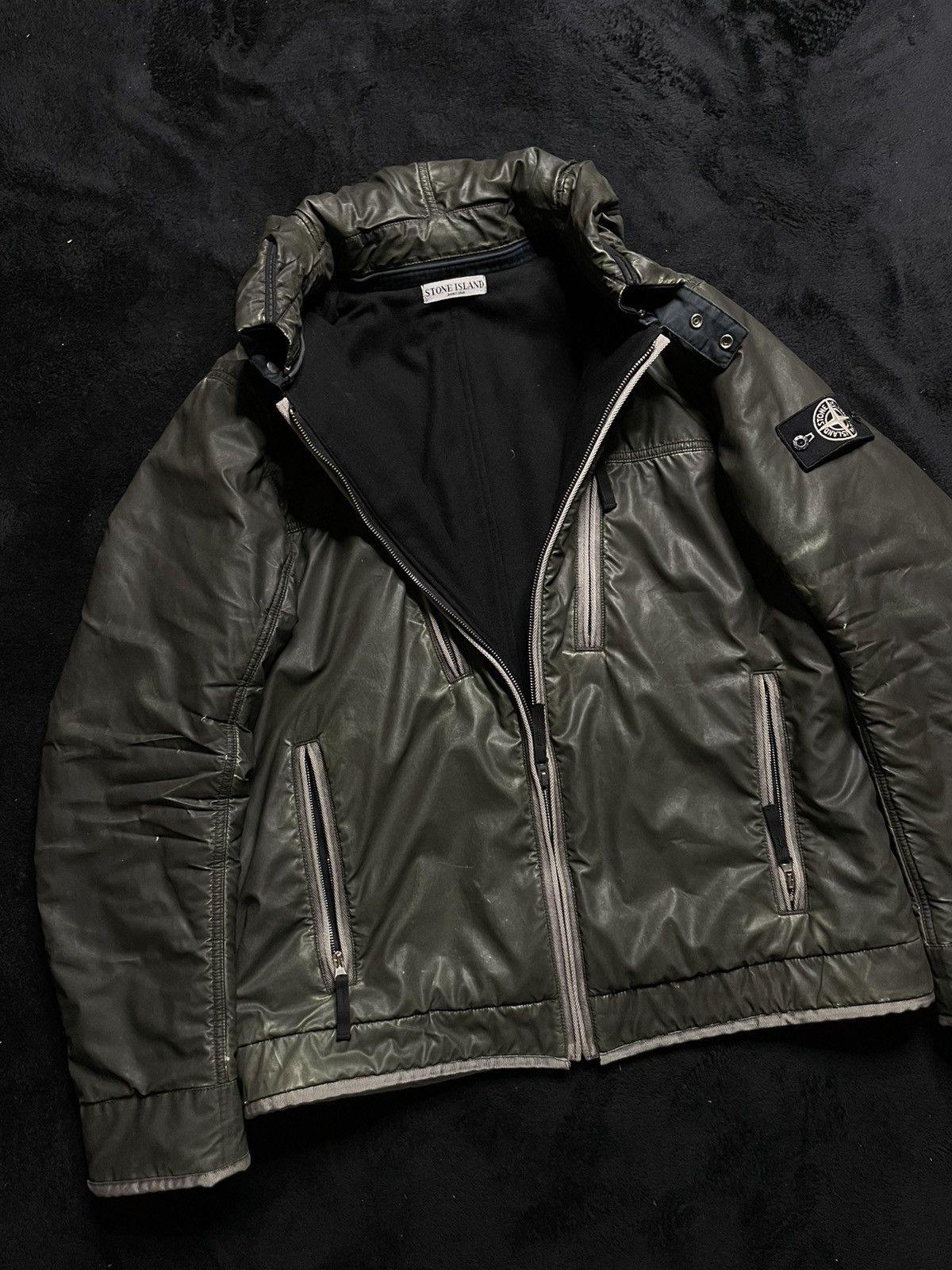Stone Island AW2010 Archive Stone Island Liquid Reflective Bomber Jacket Size US XL / EU 56 / 4 - 6 Thumbnail