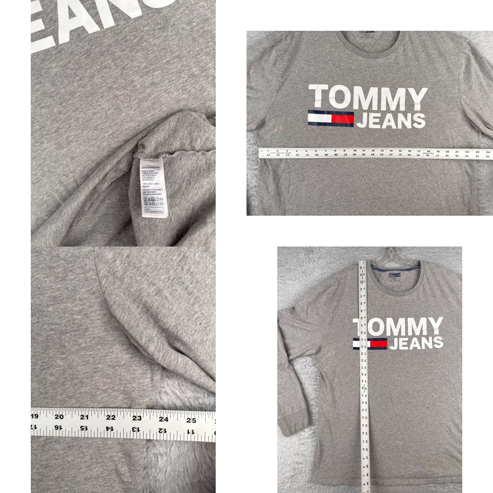 Tommy Hilfiger Tommy Hilfiger Shirt Men XL Gray Long Sleeve 100% Cotton Jersey Crew Neck Classic Size US XL / EU 56 / 4 - 8 Thumbnail