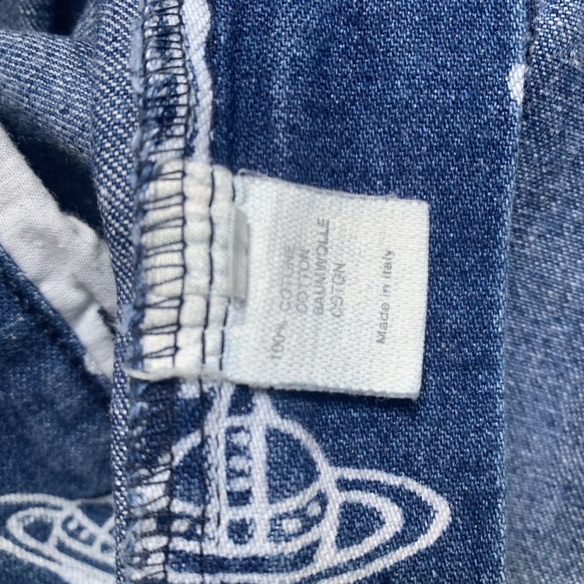 Vivienne Westwood SS1985 Orb Monogram Print Jeans Size US 34 / EU 50 - 9 Thumbnail