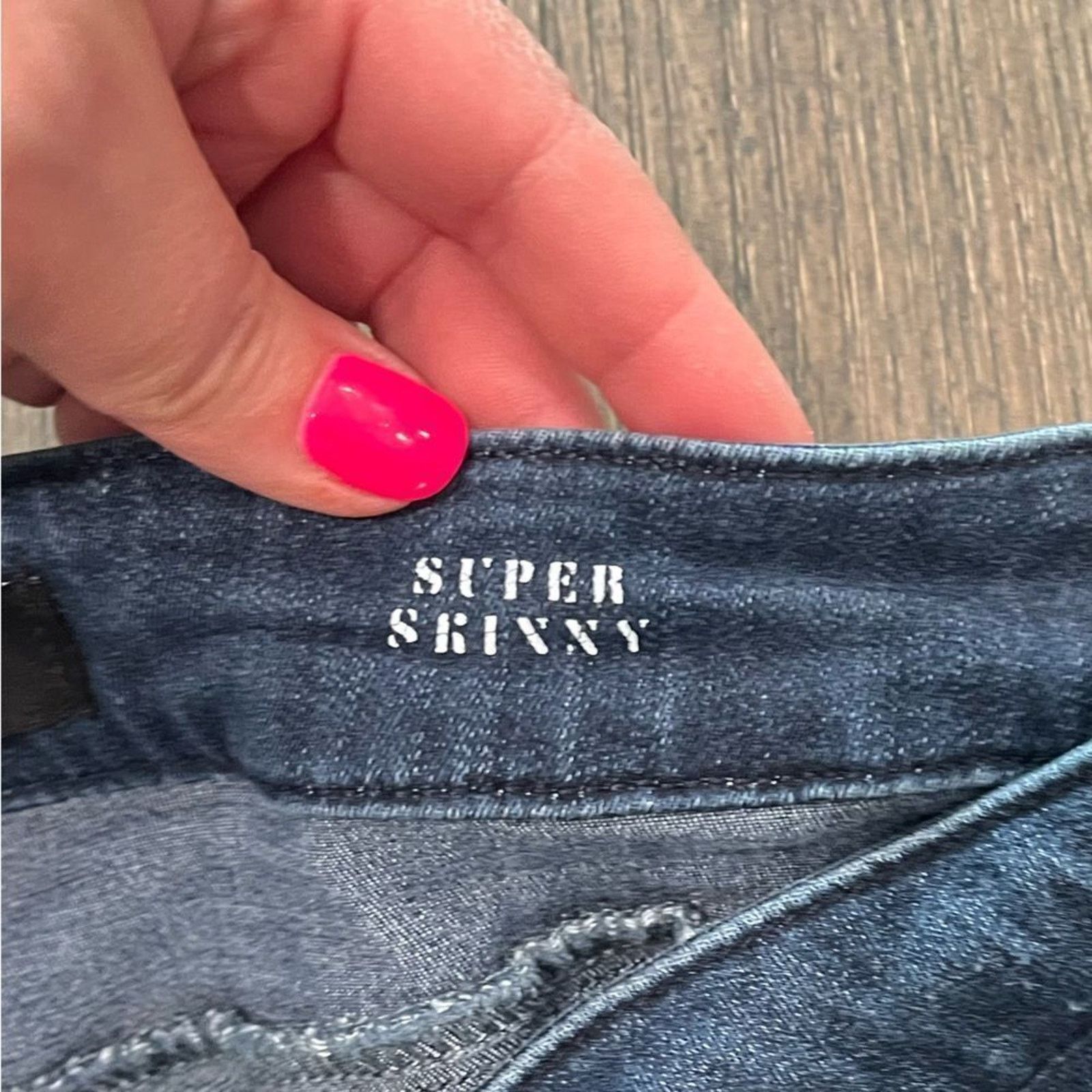Vintage Fade to Blue Super Skinny Jeans Dark Wash Size 31 Size 31" - 5 Thumbnail