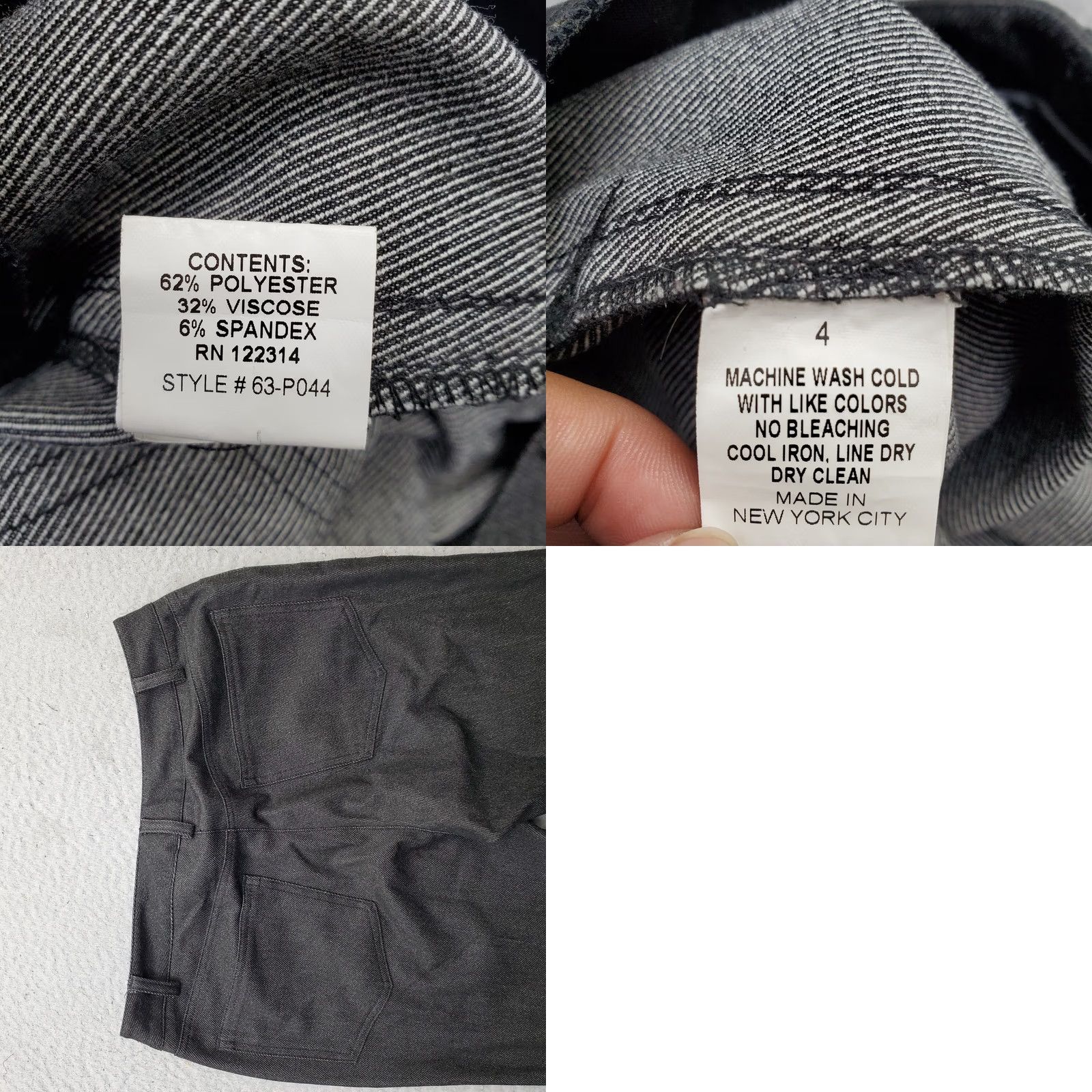 CLOT Peace of Cloth Panticular Pants Womens 4 Gray Stretch Flat Front Straight Leg Pants Size 27" / US 4 / IT 40 - 8 Thumbnail